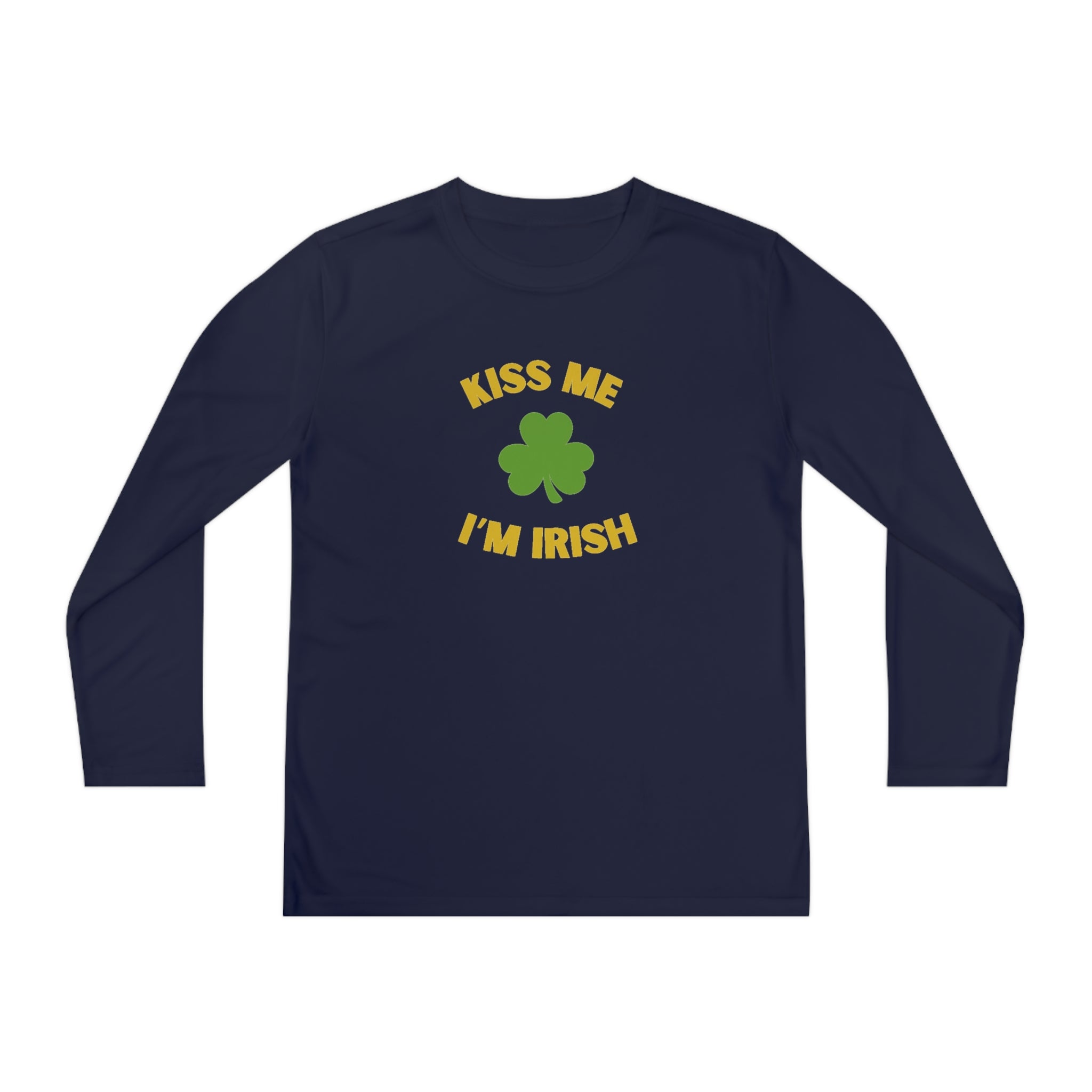Kiss Me I'm Irish Youth Long Sleeve Competitor Tee