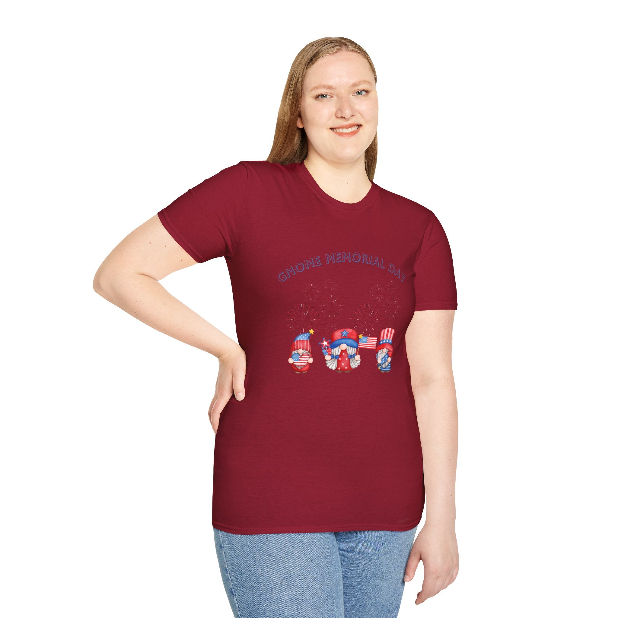 Gnome Memorial Day Unisex T-Shirt - Celebrate with Fun Design