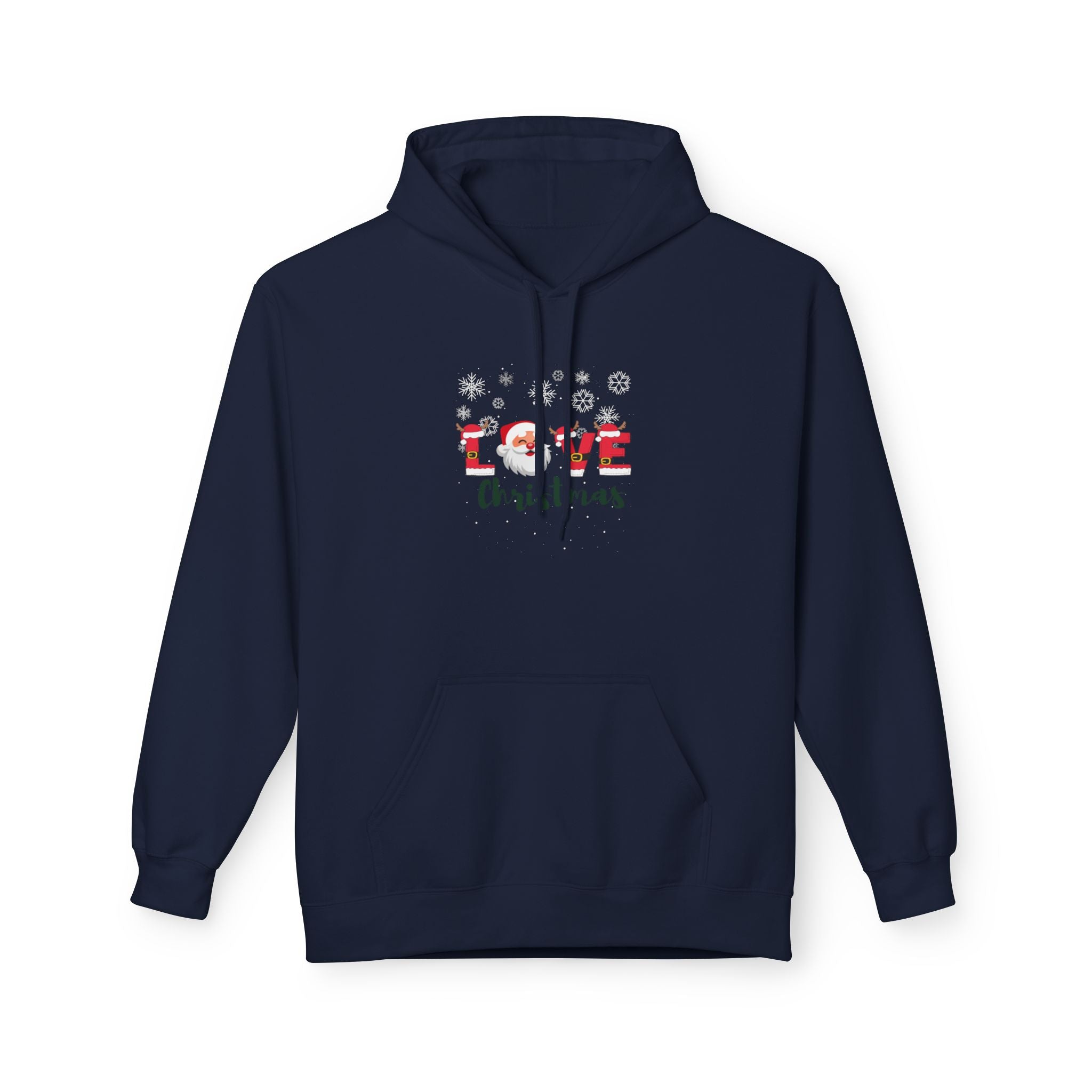 Santa Claus Loves Christmas Unisex Midweight Softstyle Fleece Hoodie