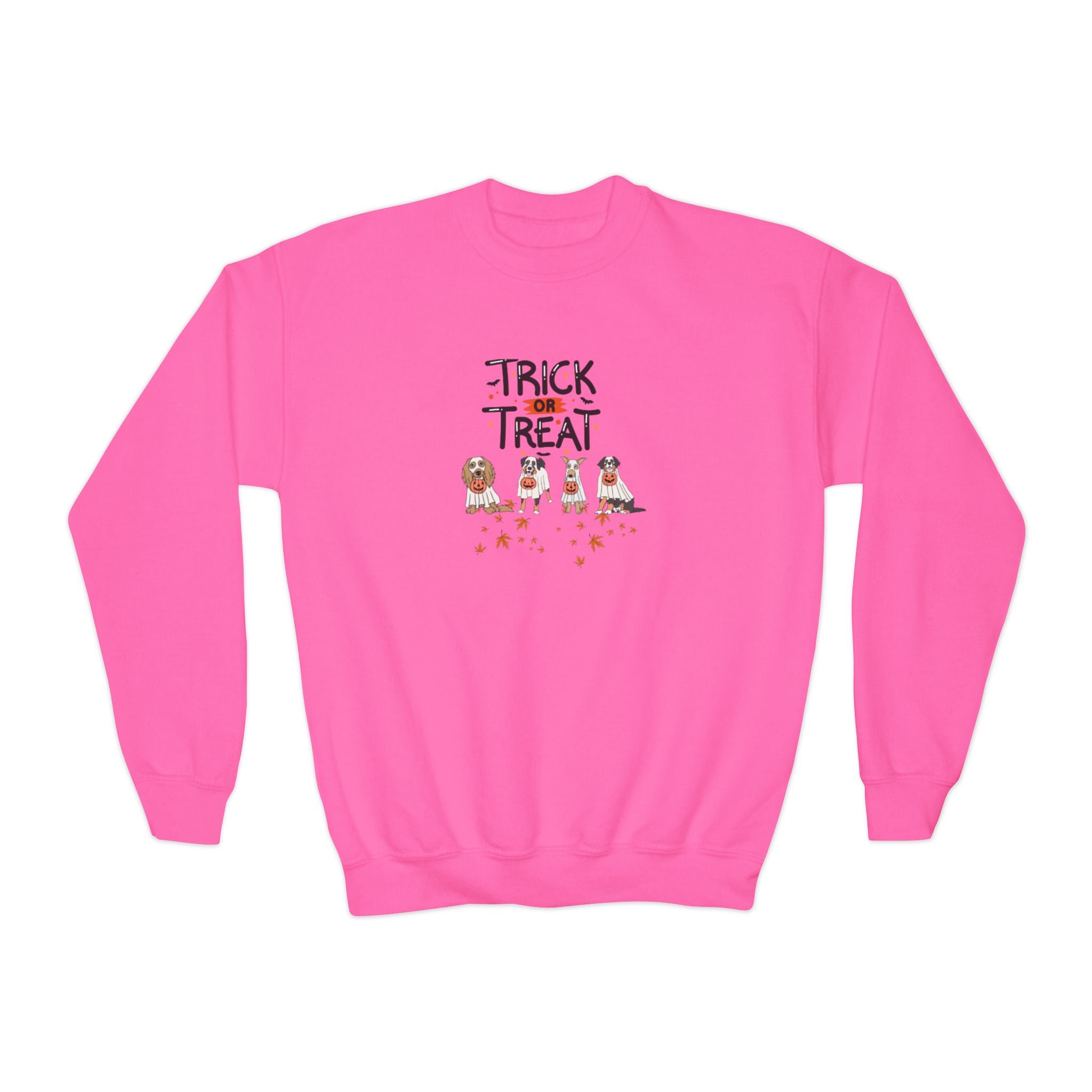 Pooch Trick or Treat Youth Crewneck Sweatshirt