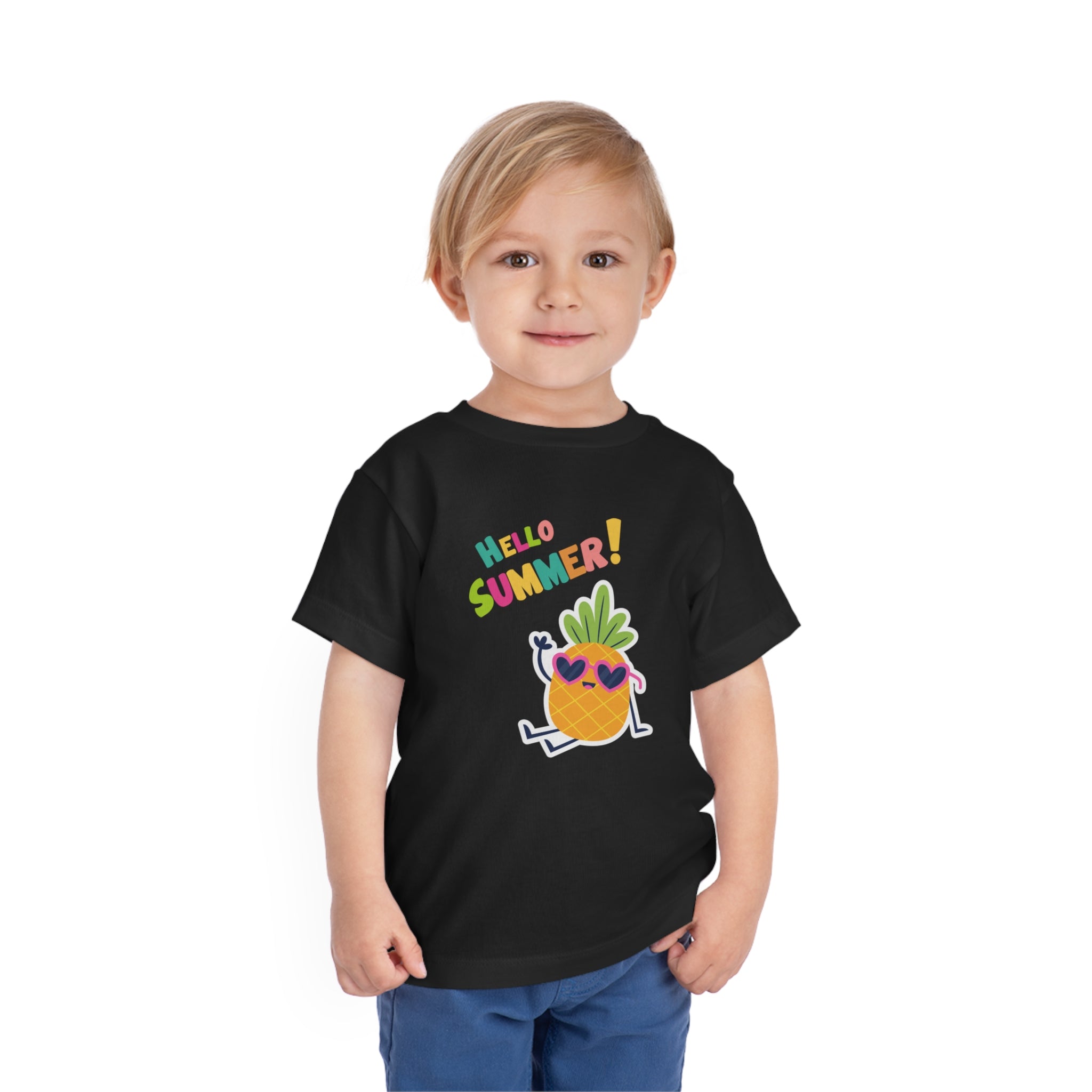 Hello Pineapple Summer Toddler Short Sleeve Tee
