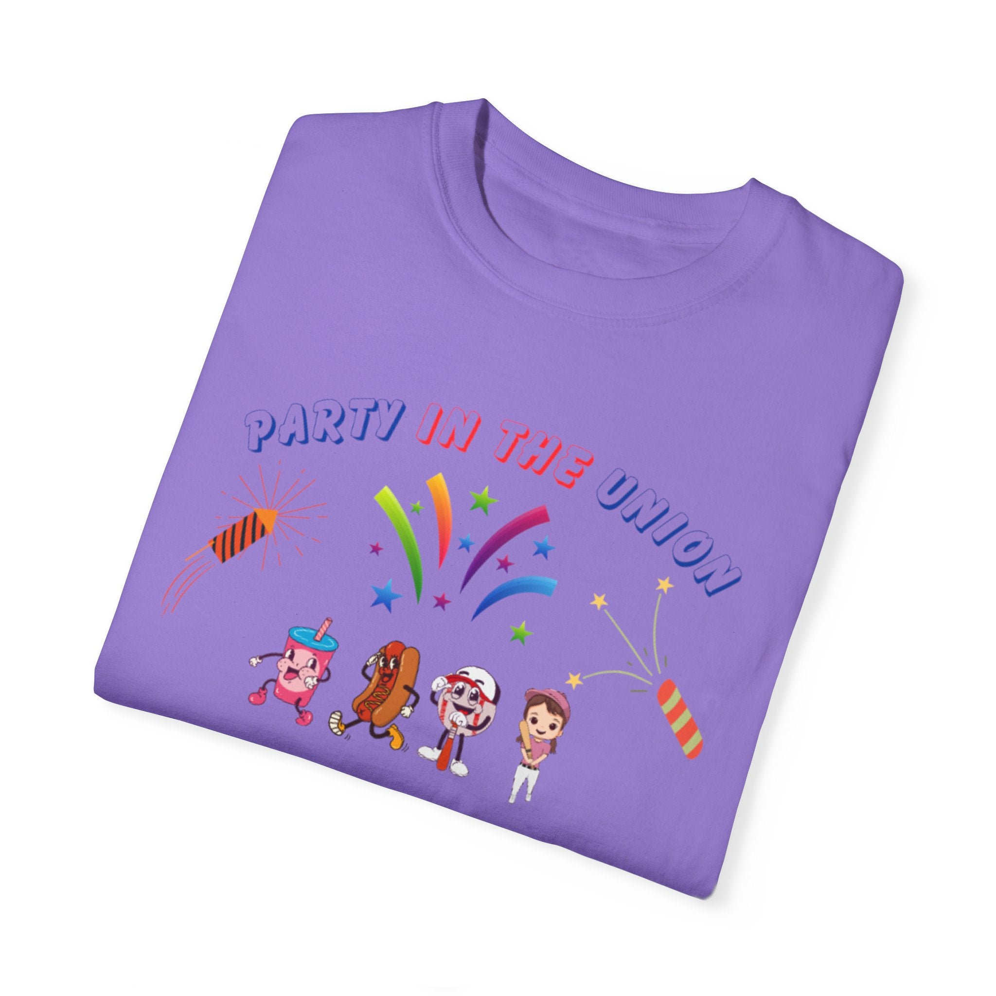 Party In The Union Unisex Garment-Dyed T-shirt