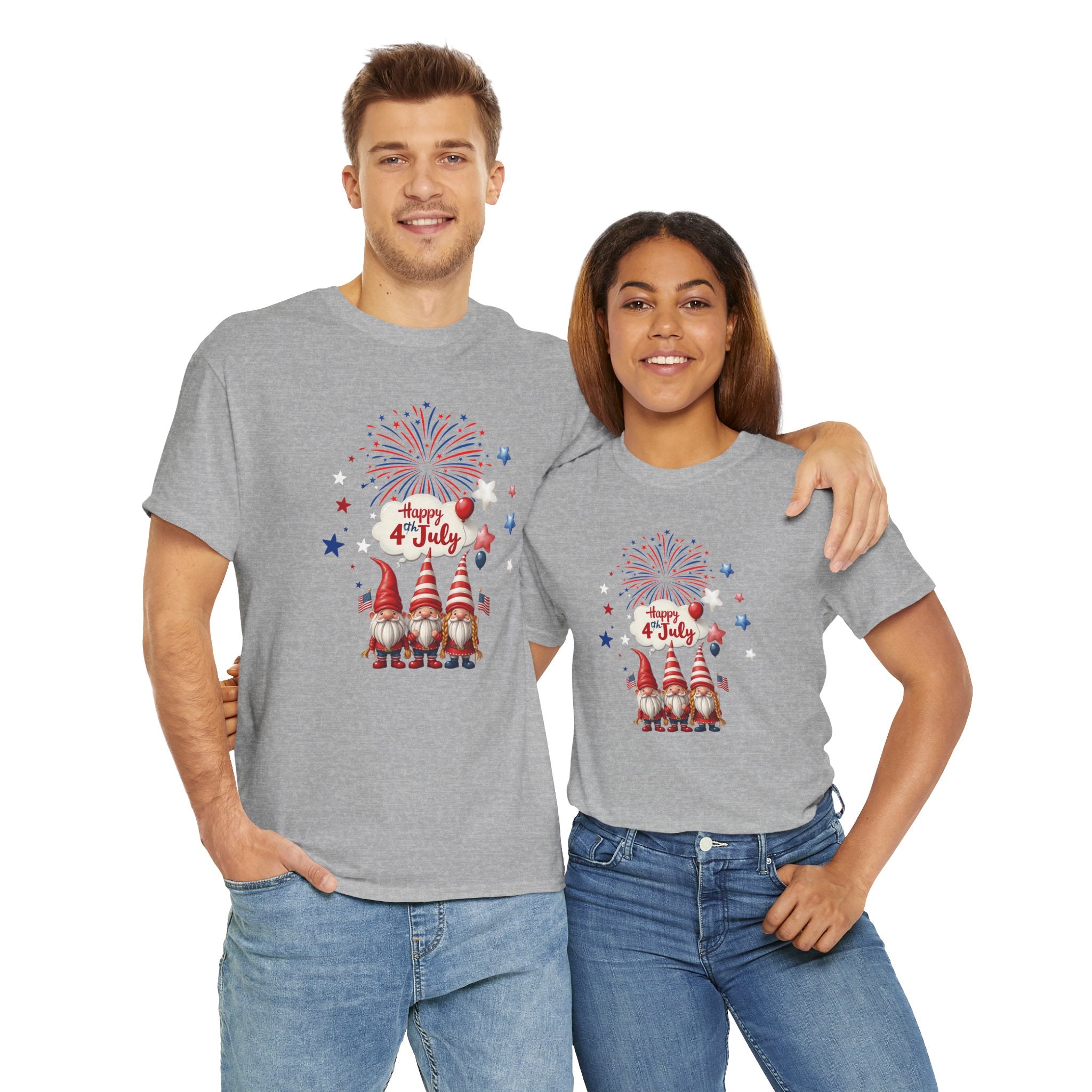 Gnome 4th of July Unisex Heavy Common Tee
