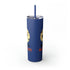 Happy All Hallows Eve Skinny Tumbler with Straw, 20oz