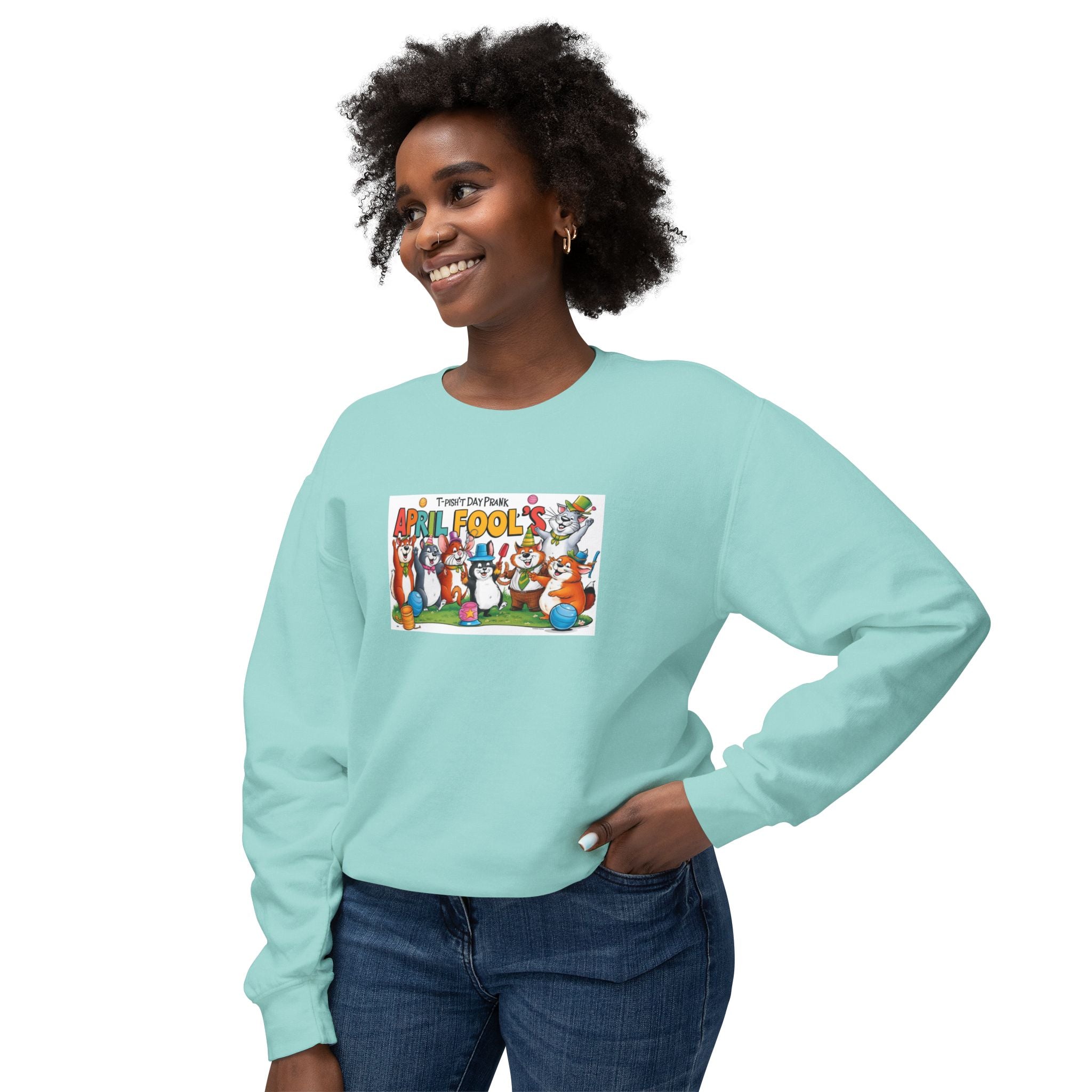 T-Pish'T-Day Prank Unisex Lightweight Crewneck Sweatshirt