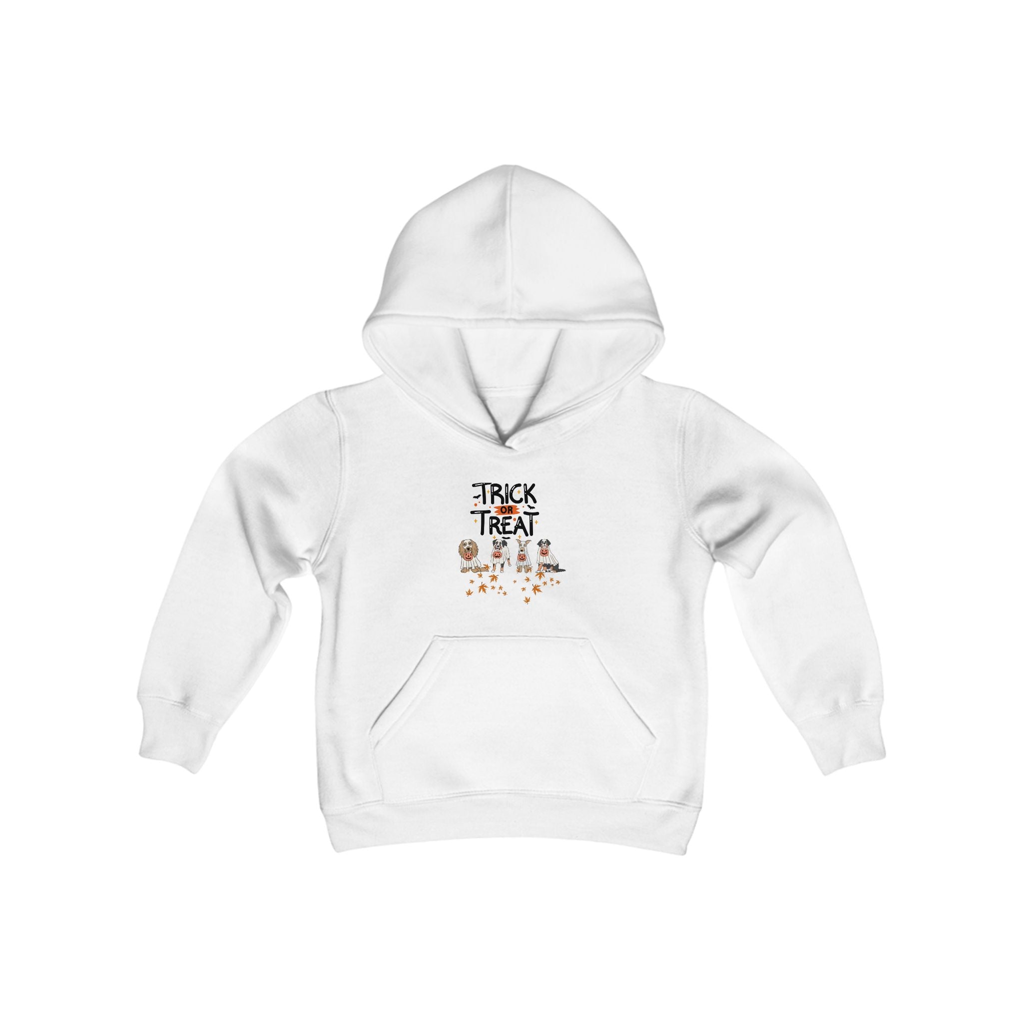 Pooch Trick or Treat Youth Heavy Blend Hooded Sweatshirt