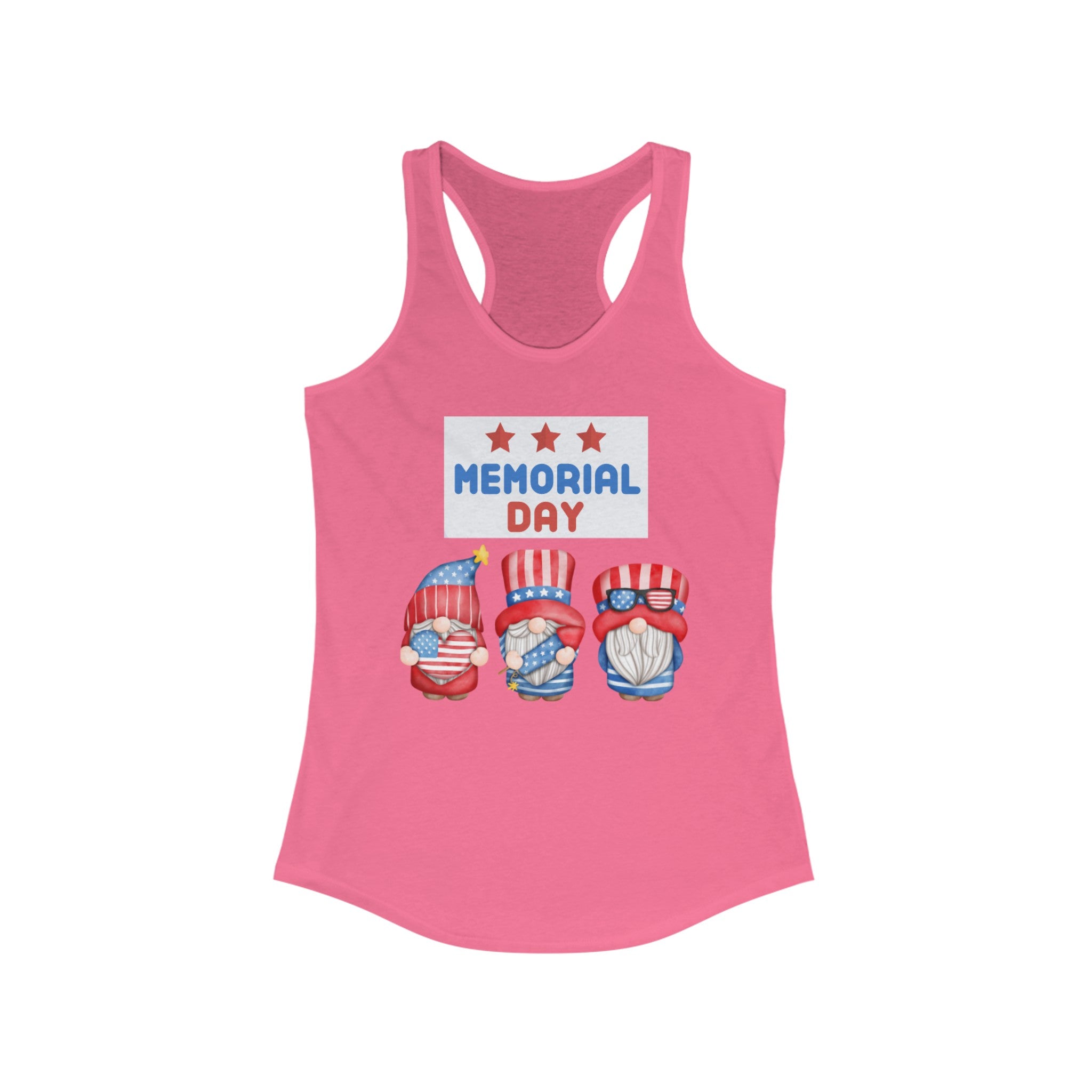 Happy Tribute Day Gnome Women's Ideal Racerback Tank