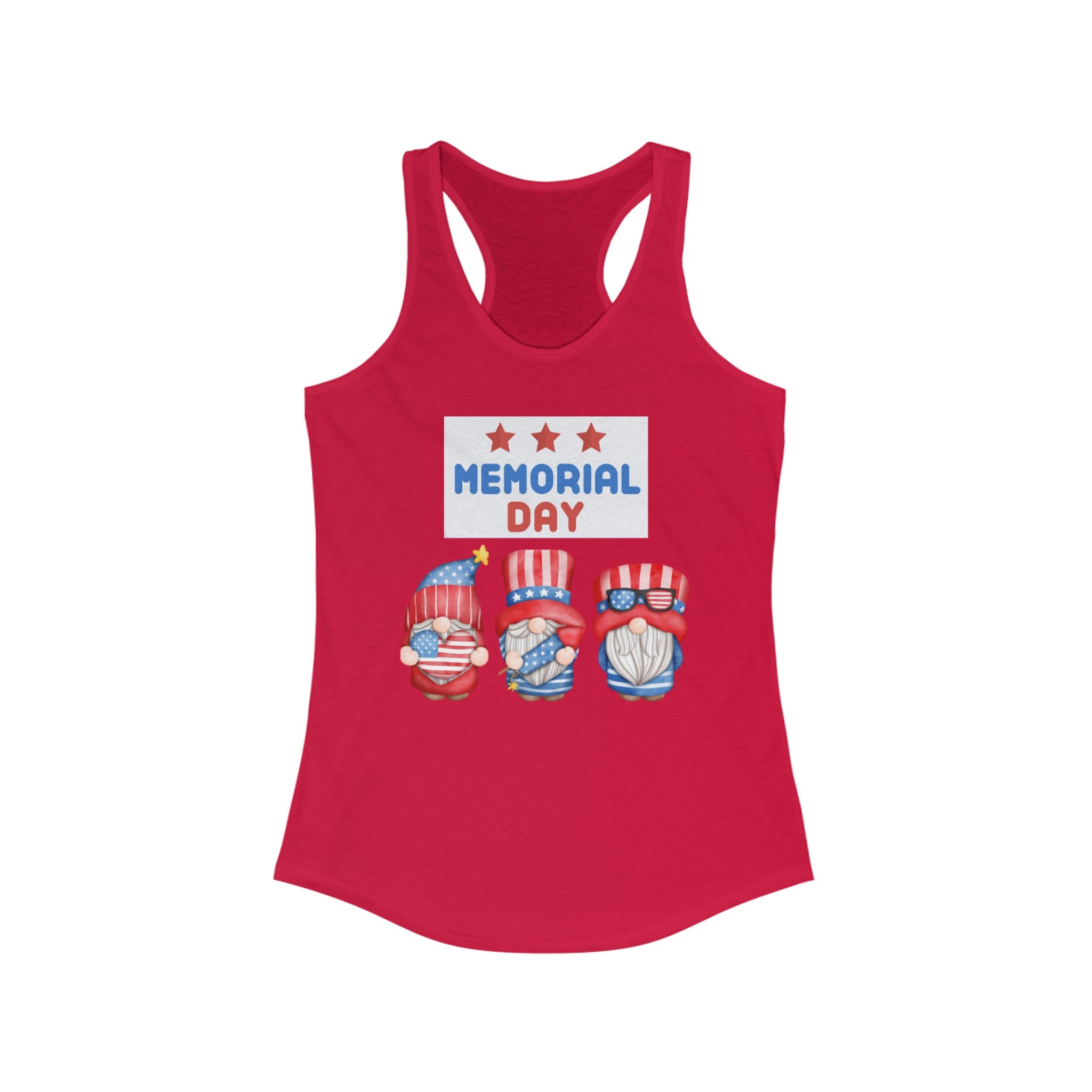 Happy Tribute Day Gnome Women's Ideal Racerback Tank