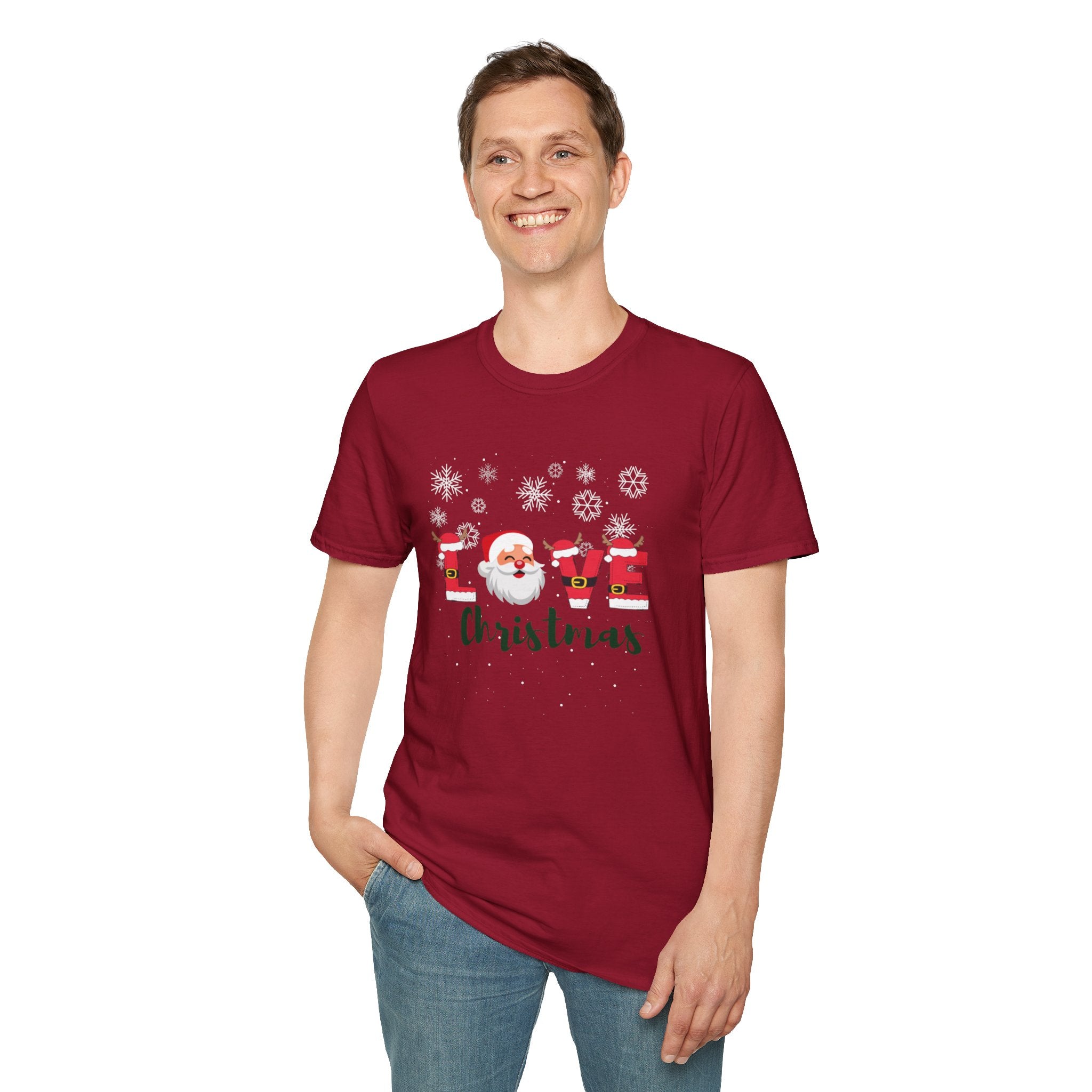 Santa Claus Loves Christmas Unisex Softstyle T-Shirt