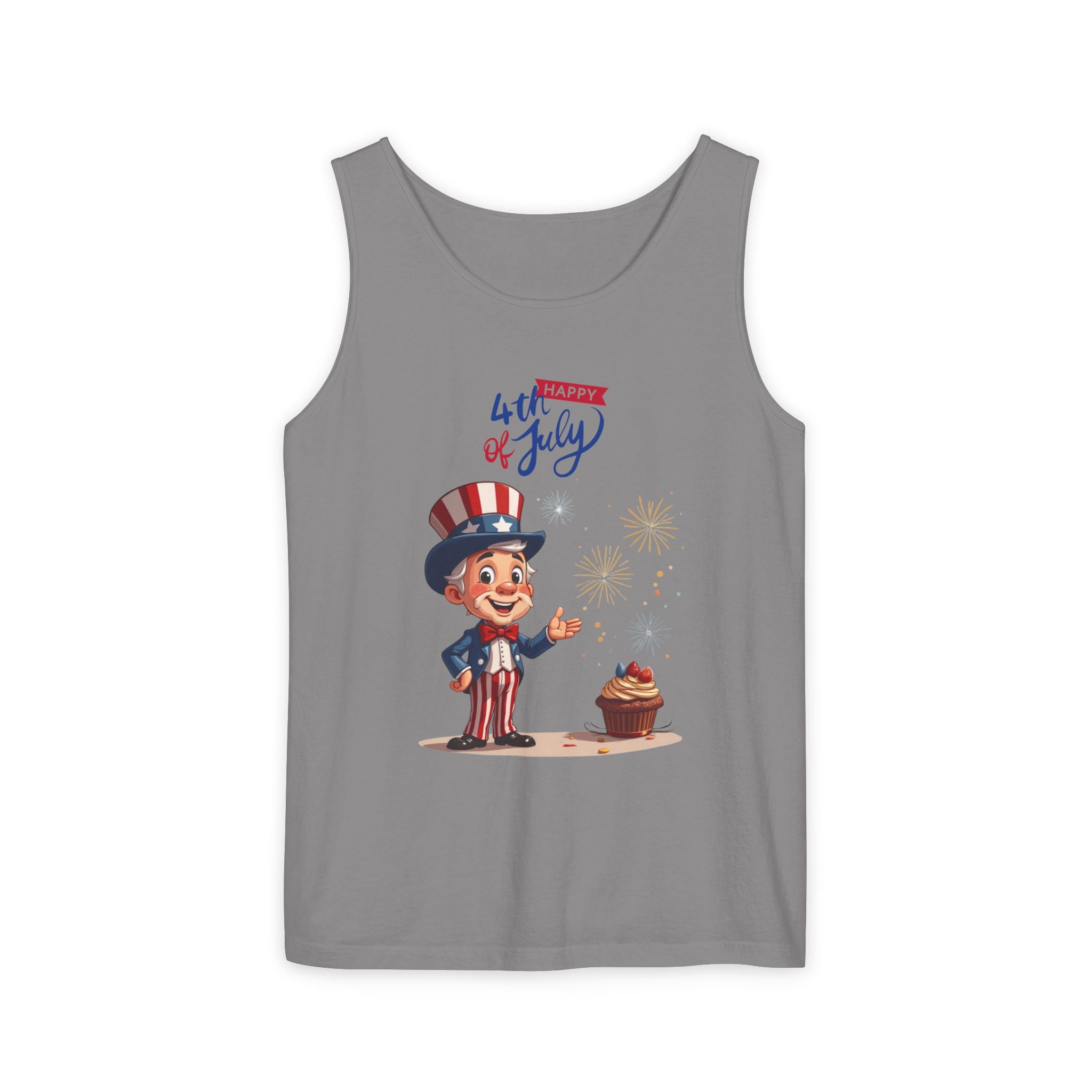 Uncle Sam Happy 4th of July Tank Top Unisex Sleeveless Shirt