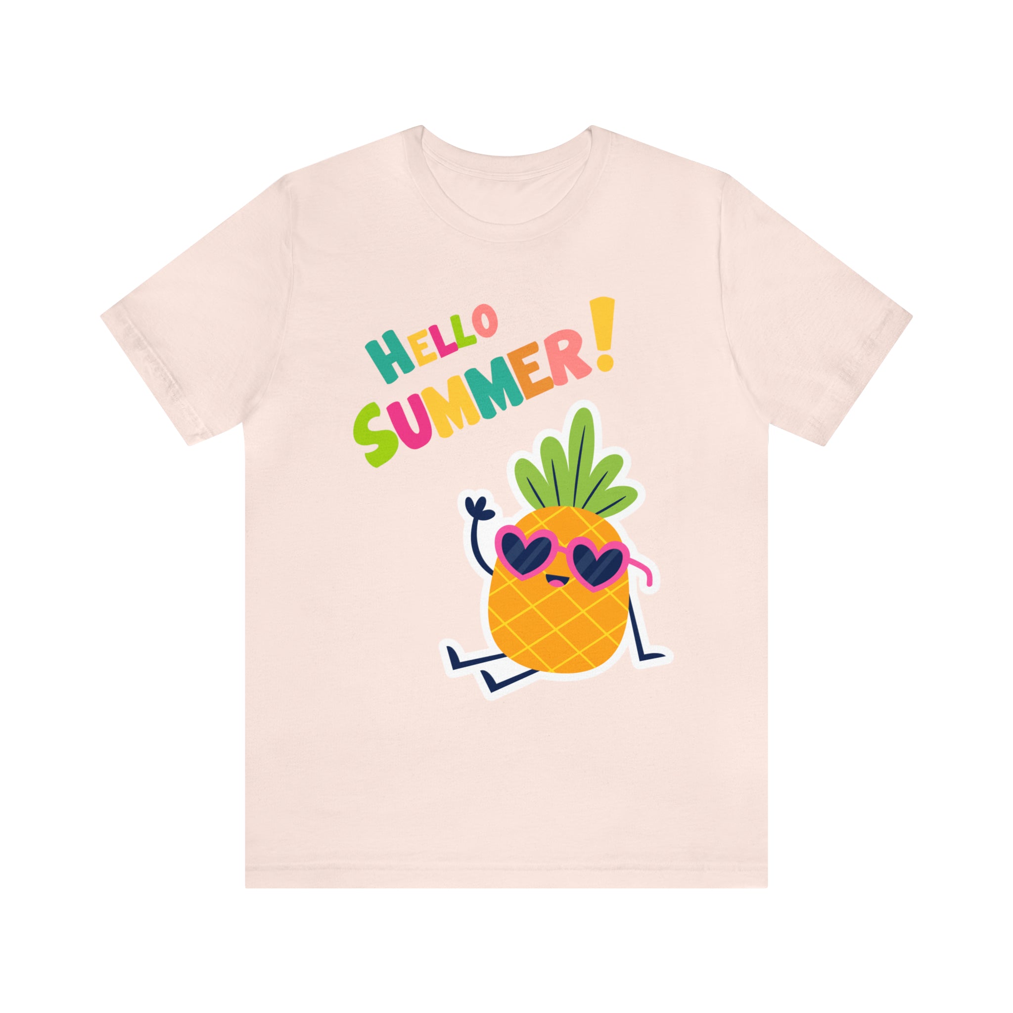 Hello Pineapple Summer Unisex Jersey Short Sleeve Tee