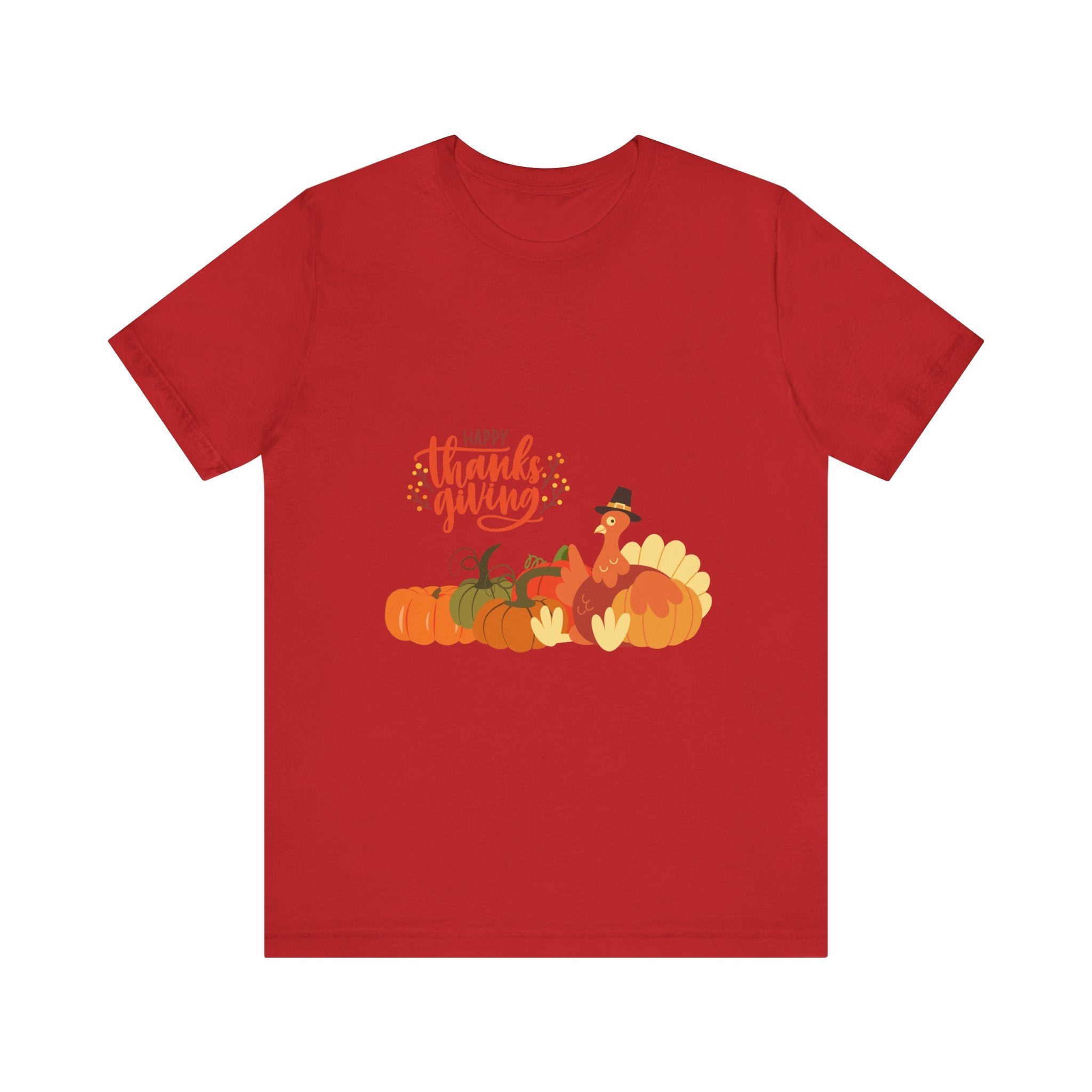 Happy Thanksgiving Turkey Unisex Jersey Short Sleeve Tee