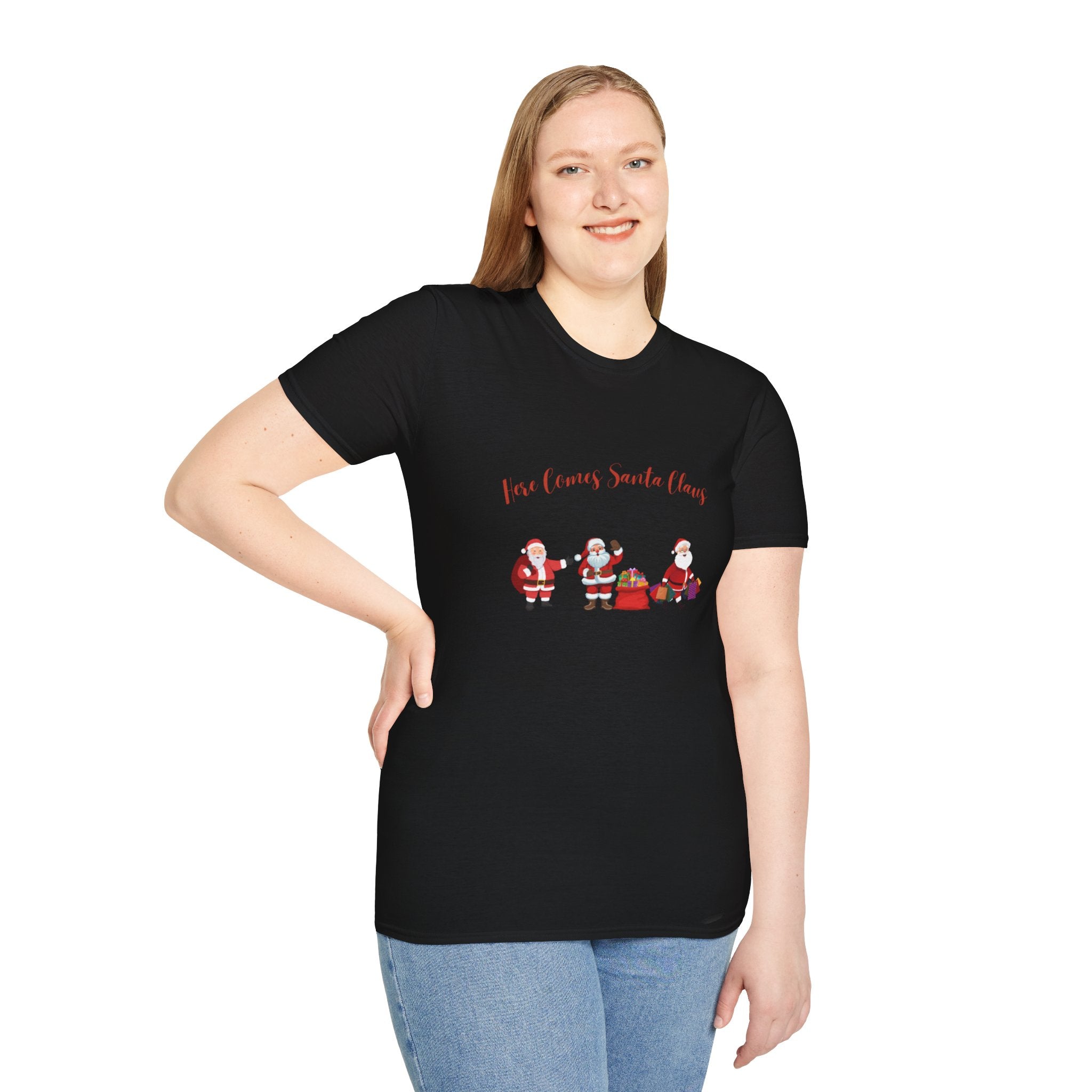 Here Comes Santa Claus Unisex Softstyle T-Shirt