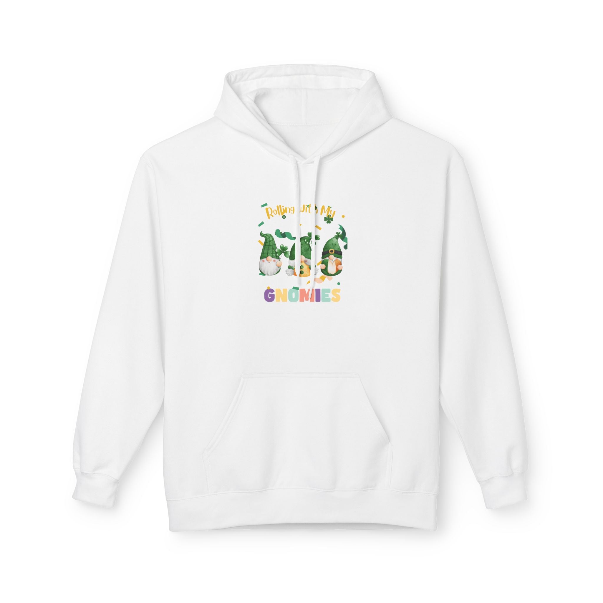 Rolling With My Gnomes Fleece Hoodie - Cozy Unisex Midweight Sweatshirt for Nature Lovers