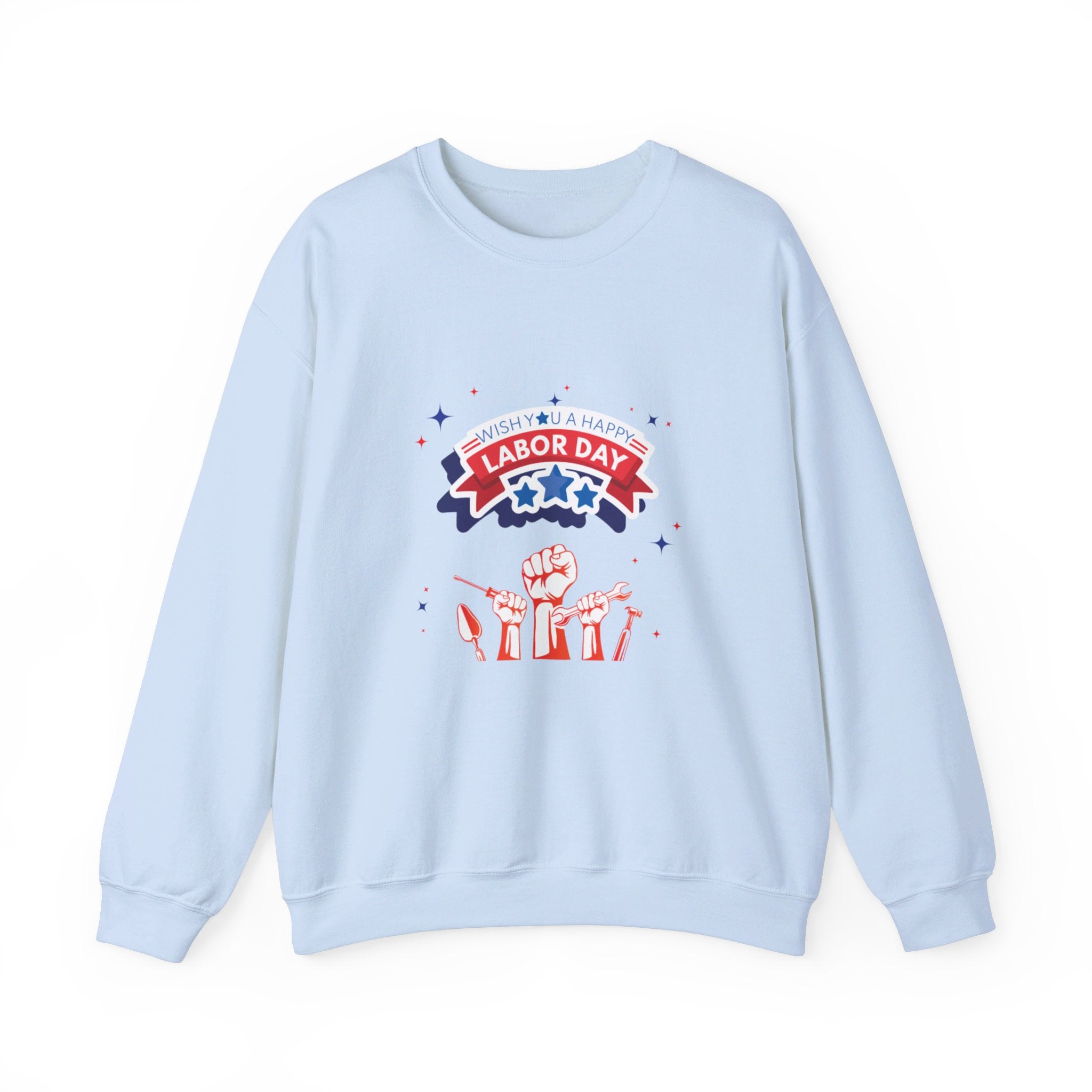 Wish U A Happy Labor Day Unisex Heavy Blend™ Crewneck Sweatshirt