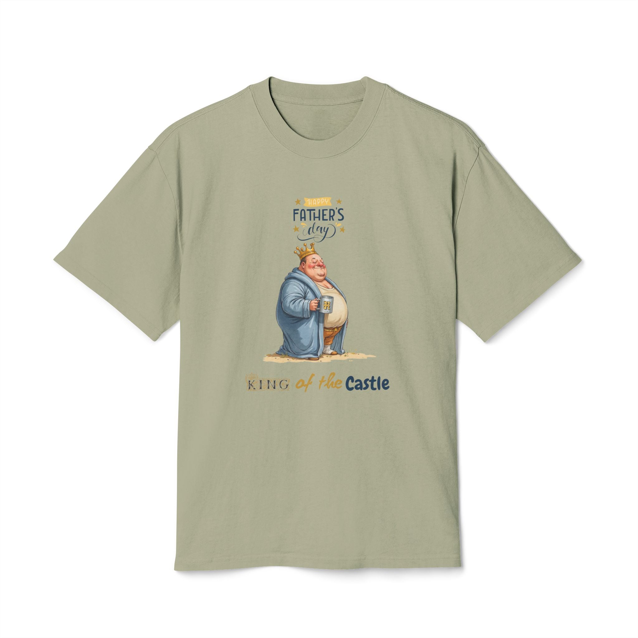 Father's Day King of the Castle Tee, Unisex Heavy Faded Tee
