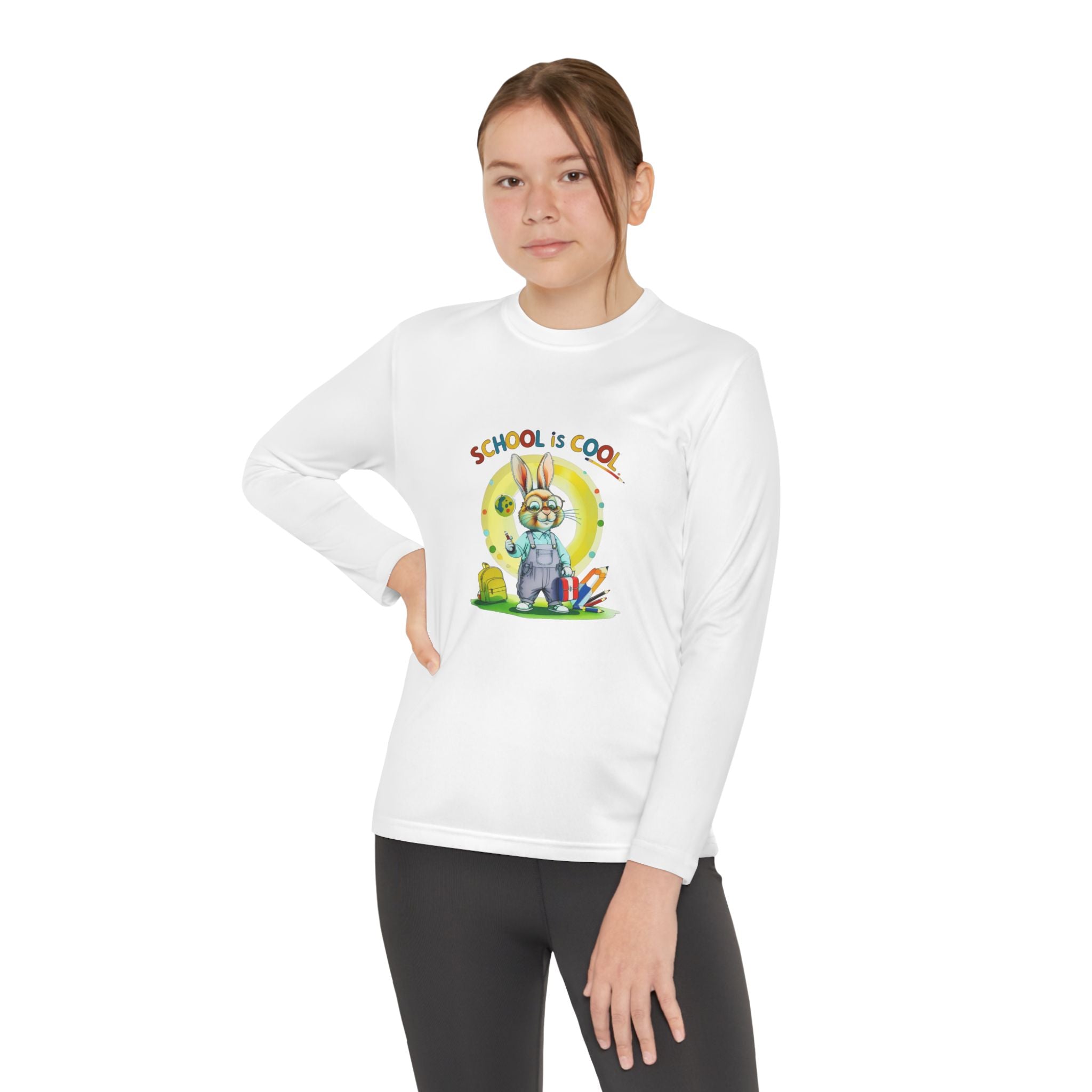 School is Cool Youth Long Sleeve Competitor Tee