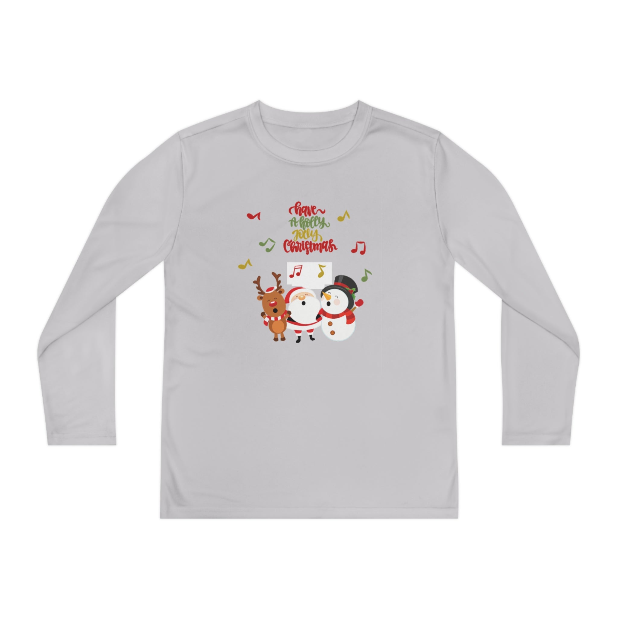 Have A Holly Jolly Christmas Youth Long Sleeve Competitor Tee