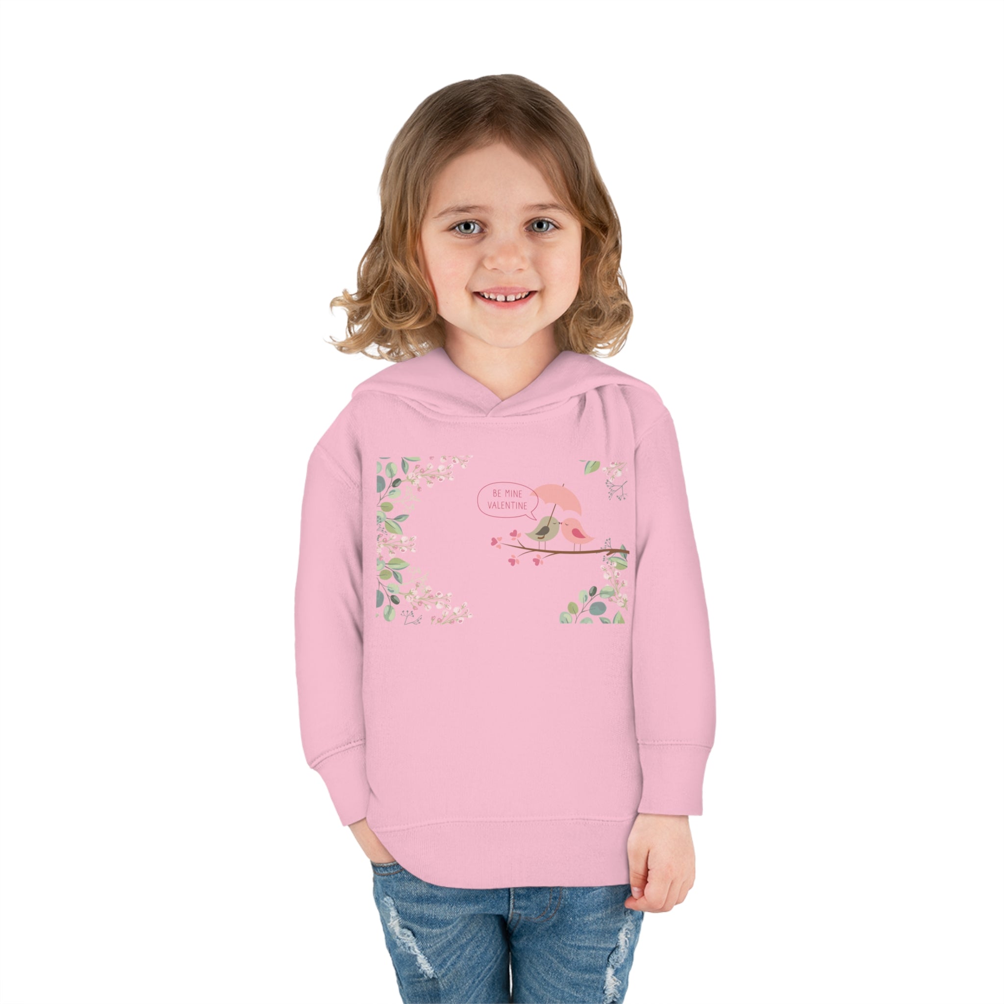 Happy Valentine's Day Lovers Toddler Pullover Fleece Hoodie