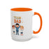 Team Dad Accent Coffee Mug