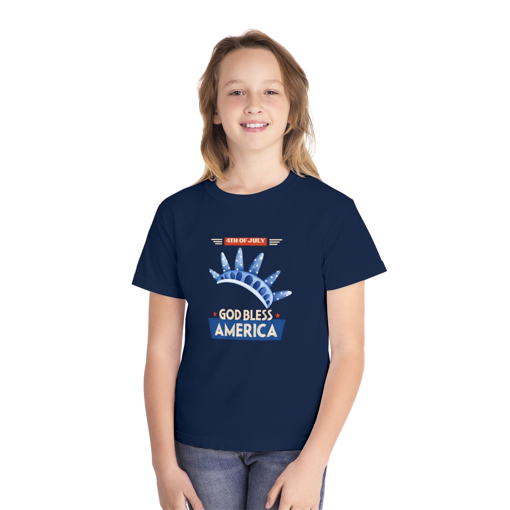 God Bless America Youth Midweight Tee