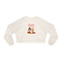 Happy Thanksgiving Women's Cropped Fleece Pullover
