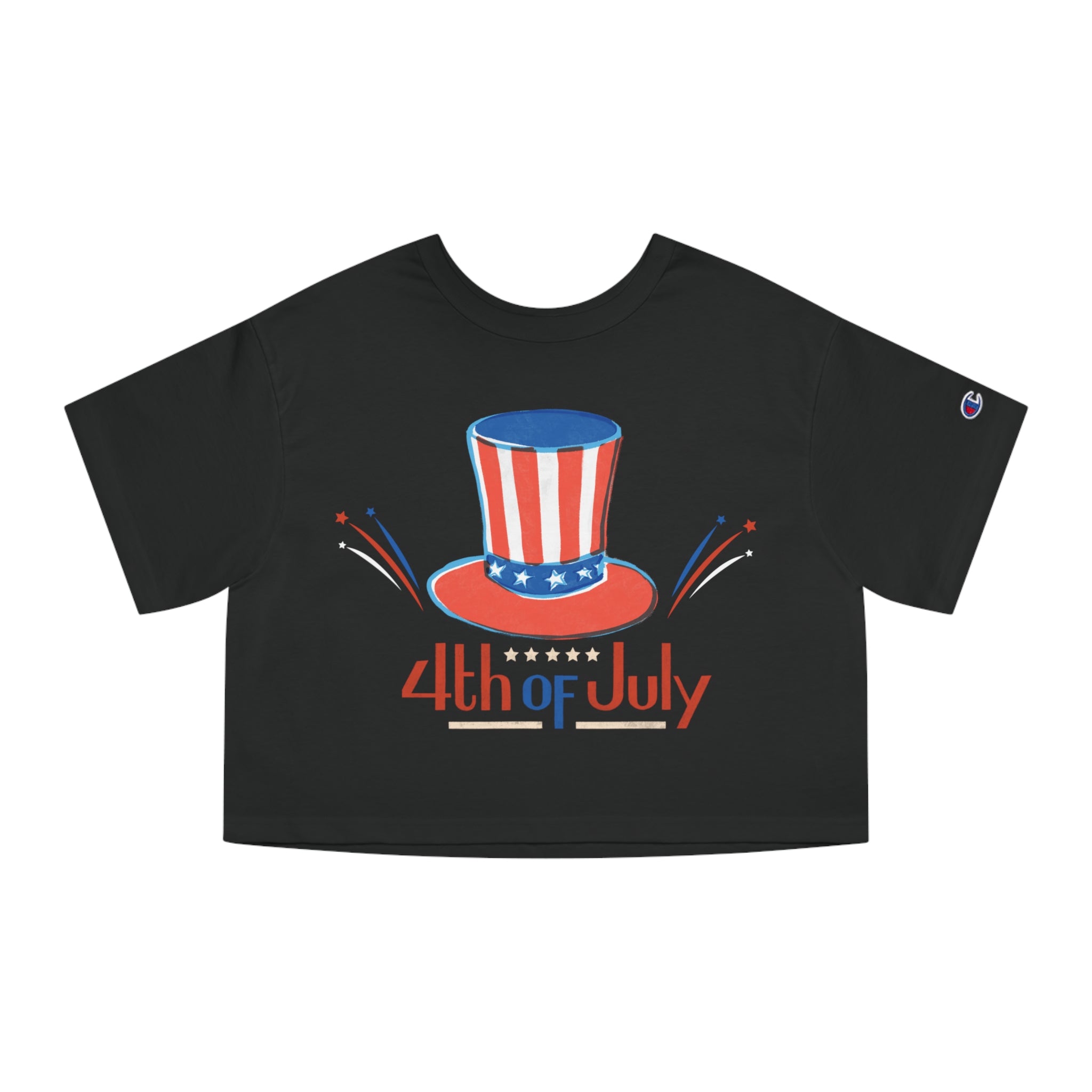 4th Of July Champion Women's Heritage Cropped T-Shirt