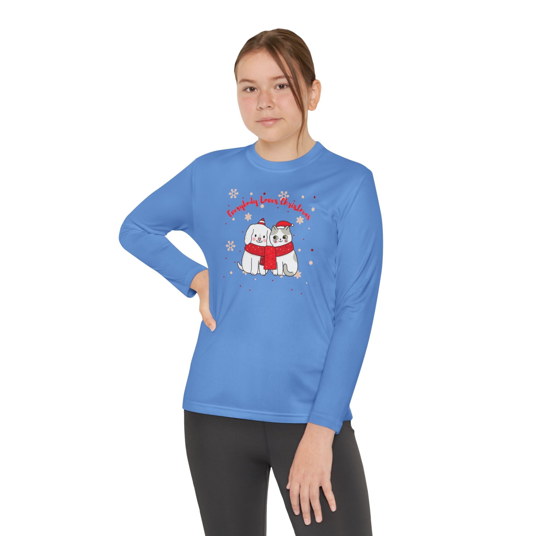 Everybody Loves Christmas Youth Long Sleeve Competitor Tee