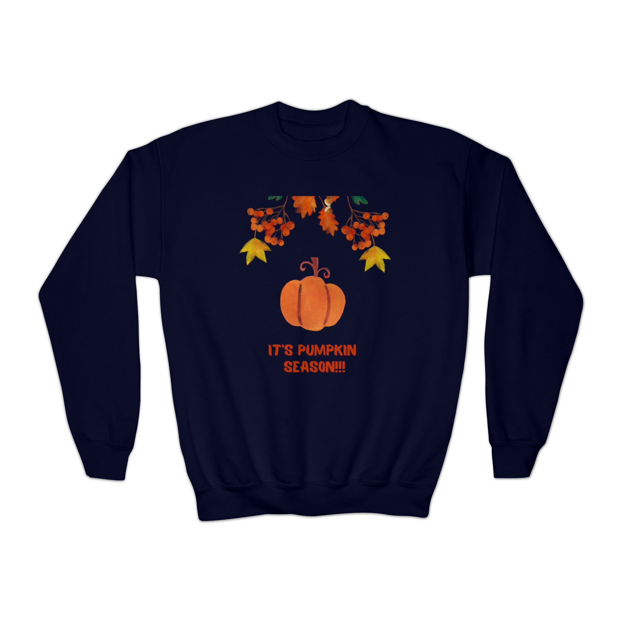 Pumpkin Season Youth Crewneck Sweatshirt