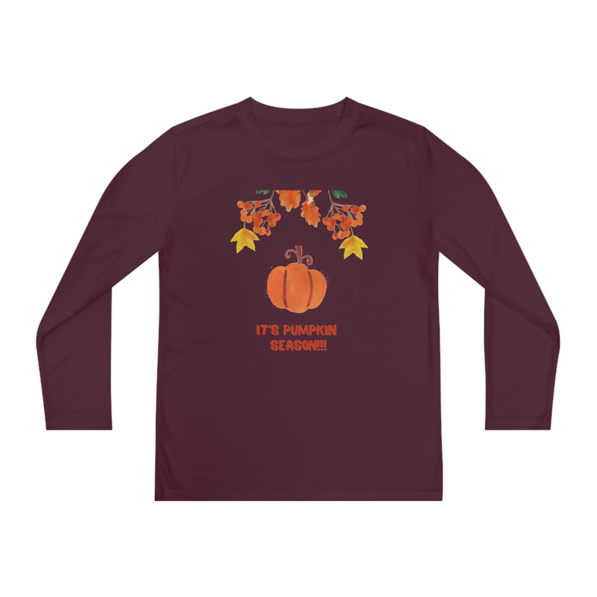 Pumpkin Season Youth Long Sleeve Competitor Tee