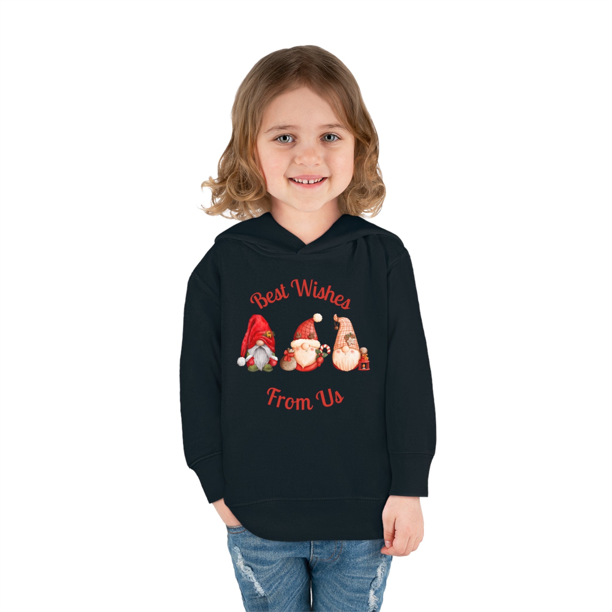 Gnome Best Wishes Toddler Pullover Fleece Hoodie