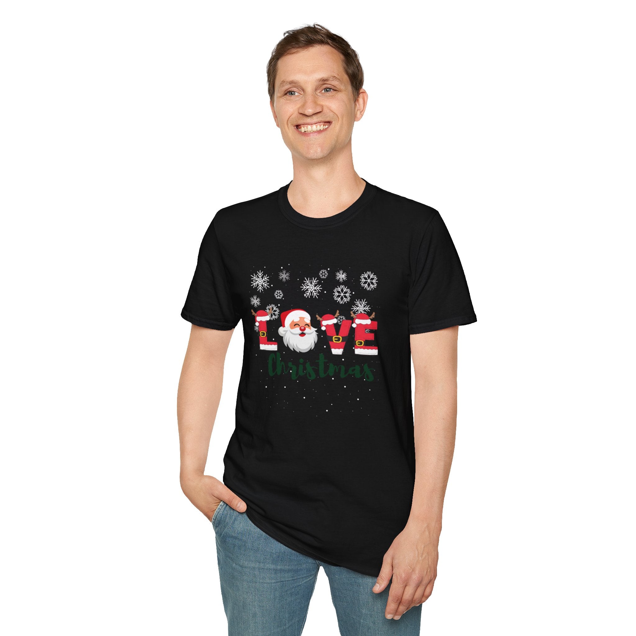 Santa Claus Loves Christmas Unisex Softstyle T-Shirt