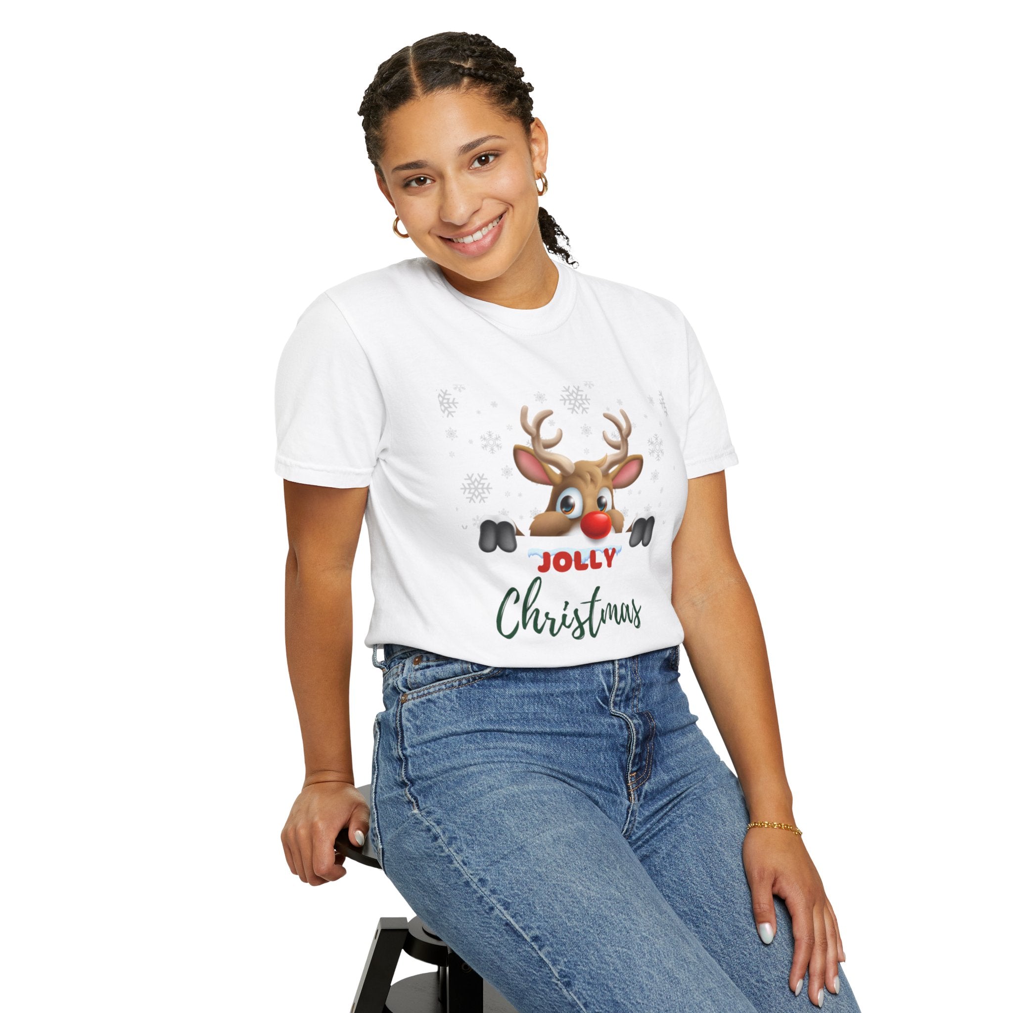 Jolly Christmas Unisex Garment-Dyed T-shirt