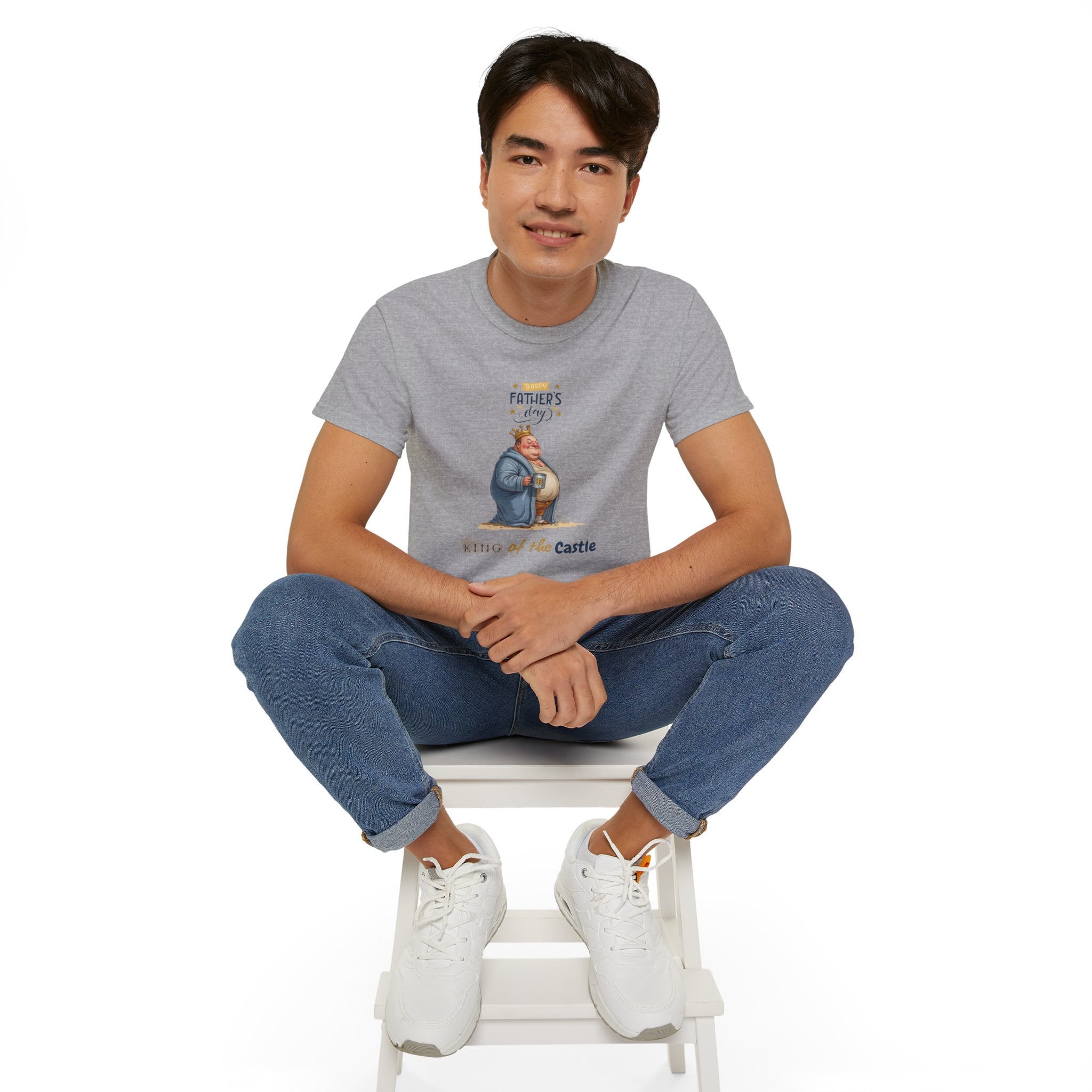 Father's Day King of the Castle Tee, Unisex Cotton T-Shirt