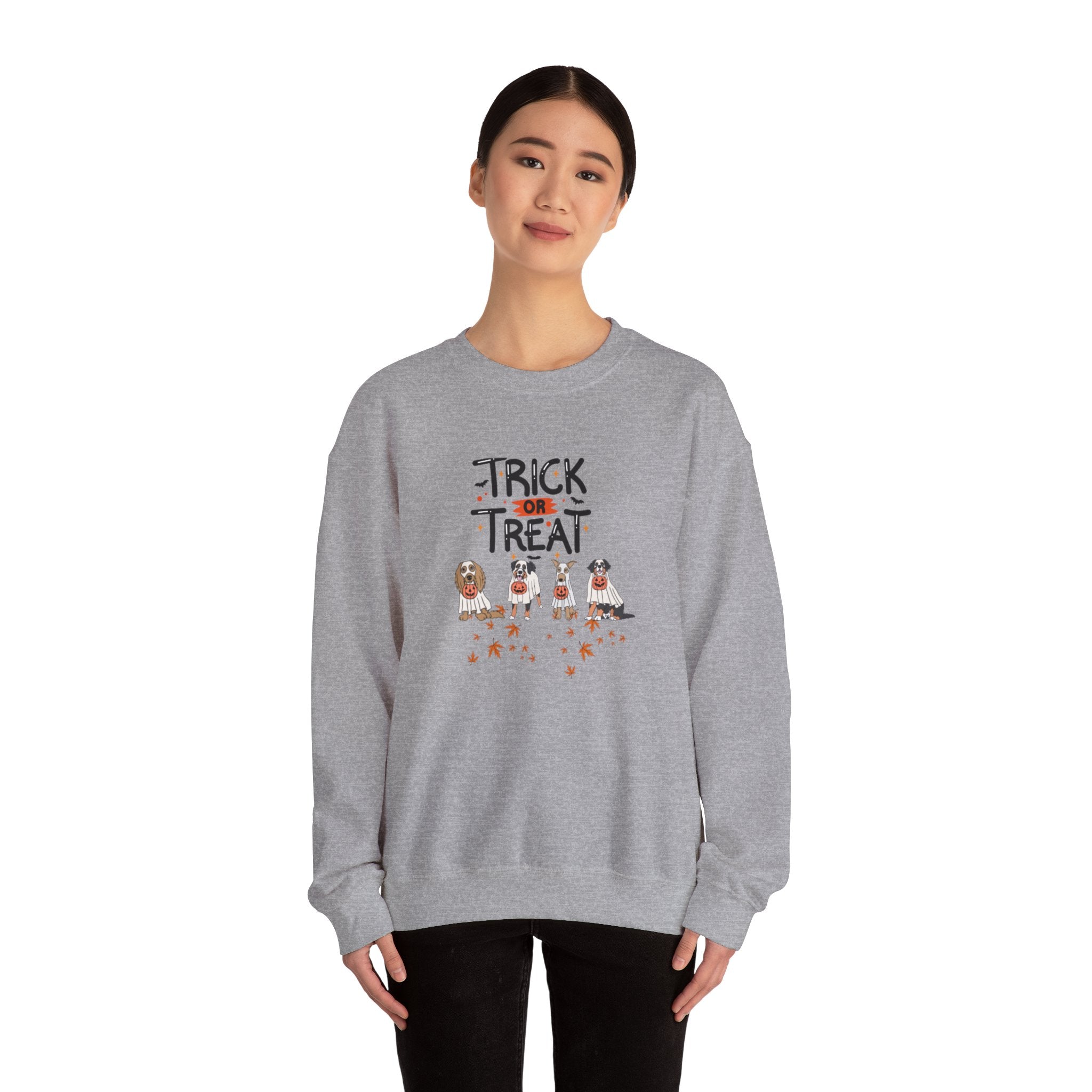 Pooch Trick or Treat Unisex Heavy Blend™ Crewneck Sweatshirt