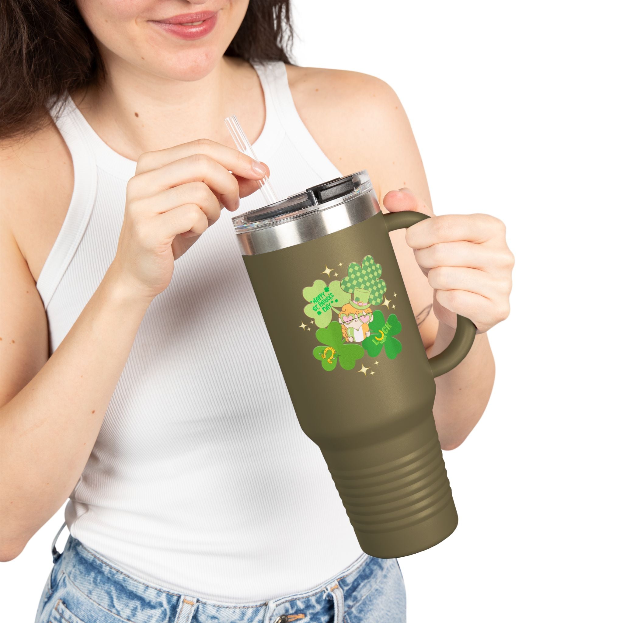 Retro St. Paddy's Day Insulated Travel Mug