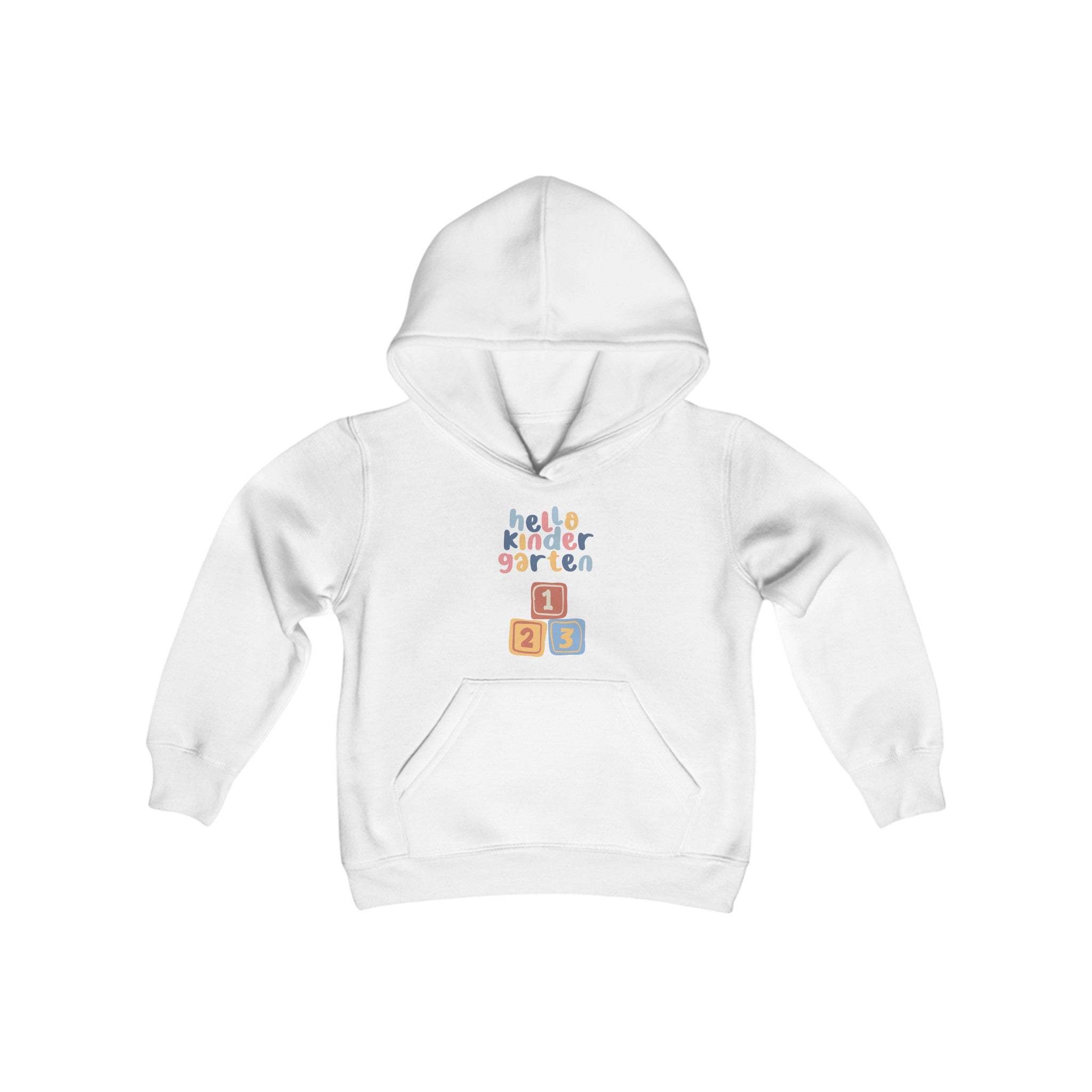 Hello Kindergarten Youth Heavy Blend Hooded Sweatshirt