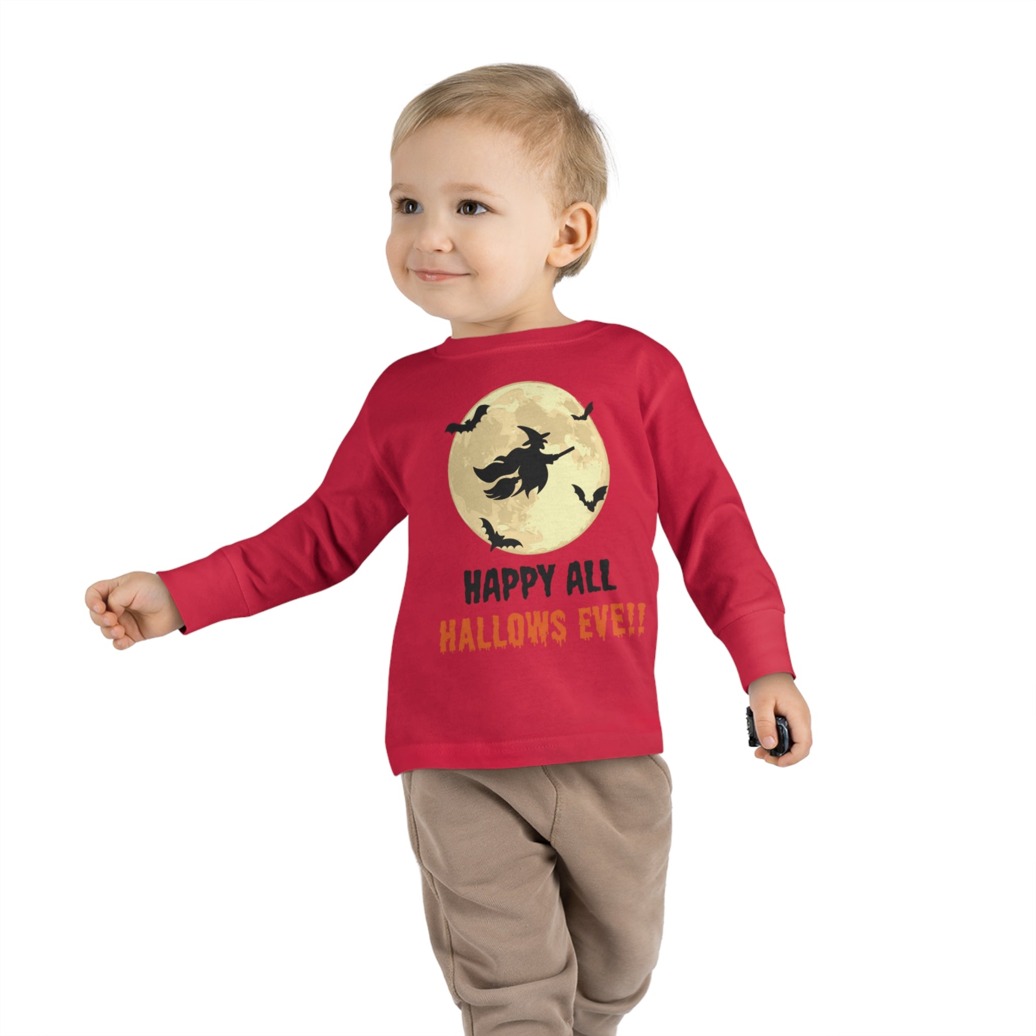 Happy All Hallows Eve Toddler Long Sleeve Tee