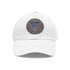 Father Dad  Daddy Pa Hat with Leather Patch (Round)