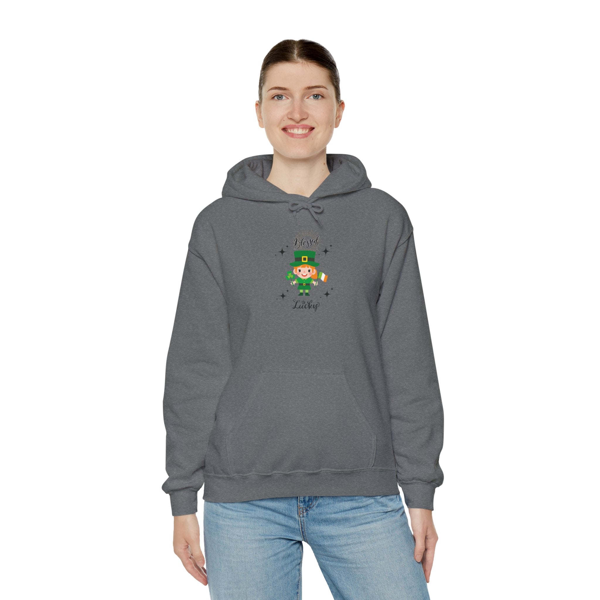 Blessed & Lucky Lucky  Unisex Hoodie - St. Patrick's Day Sweatshirt