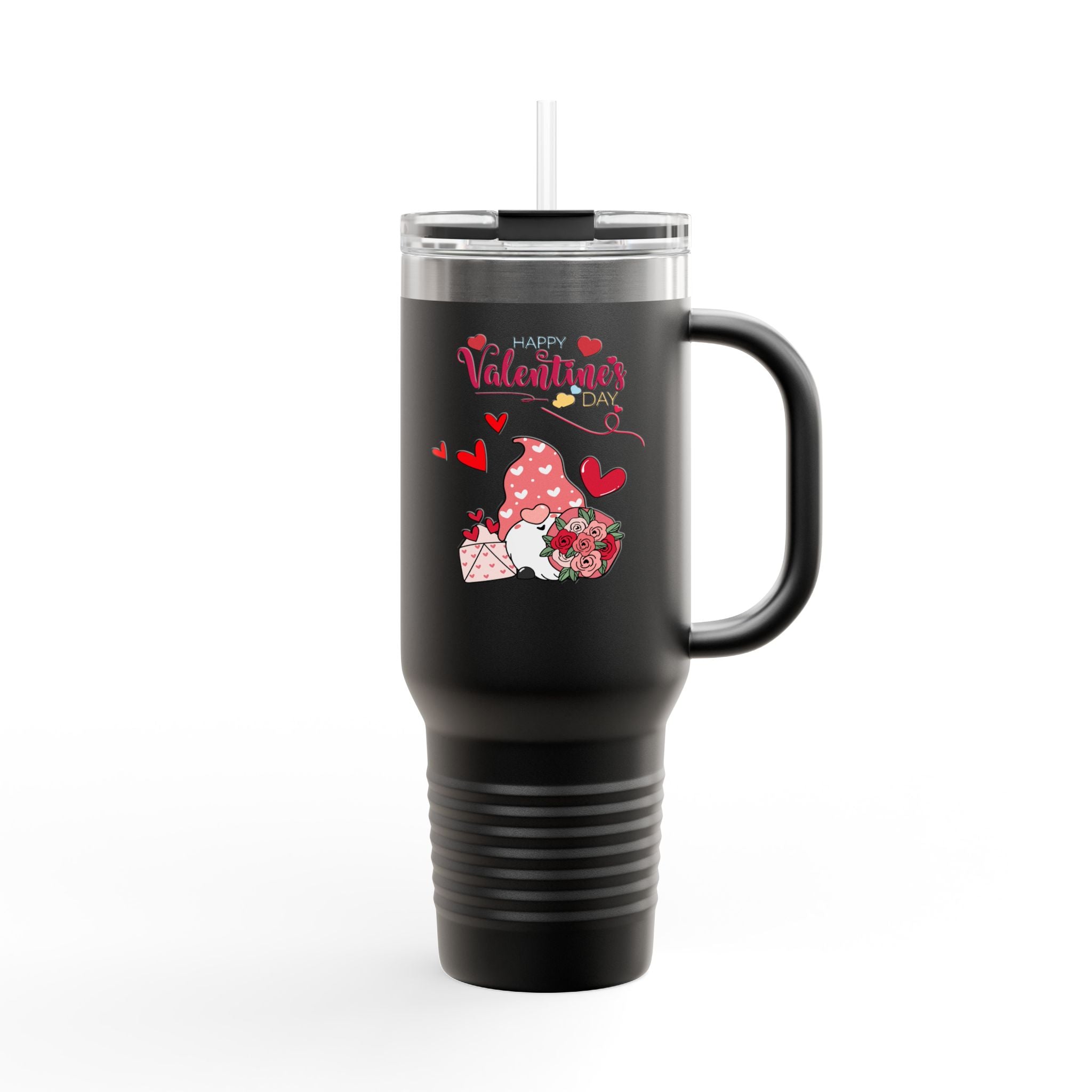 Gnome Valentine's Day Insulated Travel Mug, 40oz