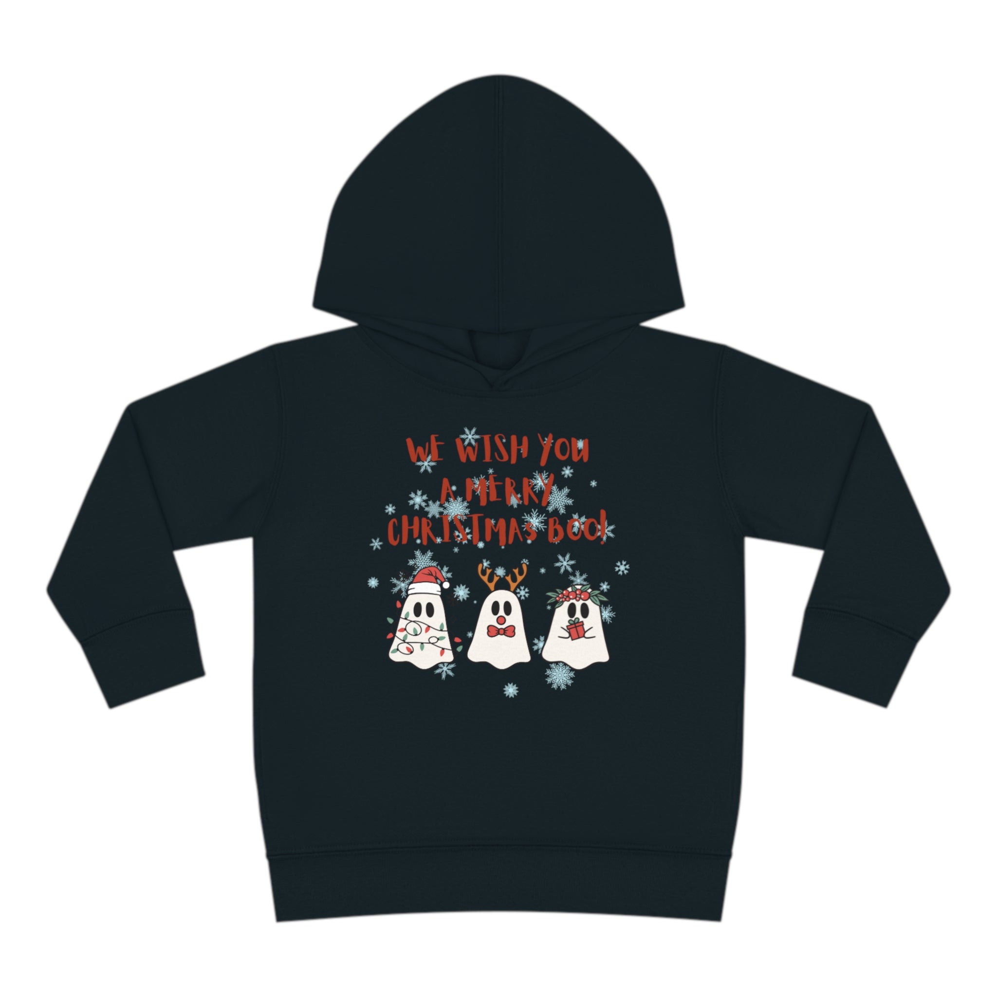 We Wish You A Merry Christmas Boo Toddler Pullover Fleece Hoodie