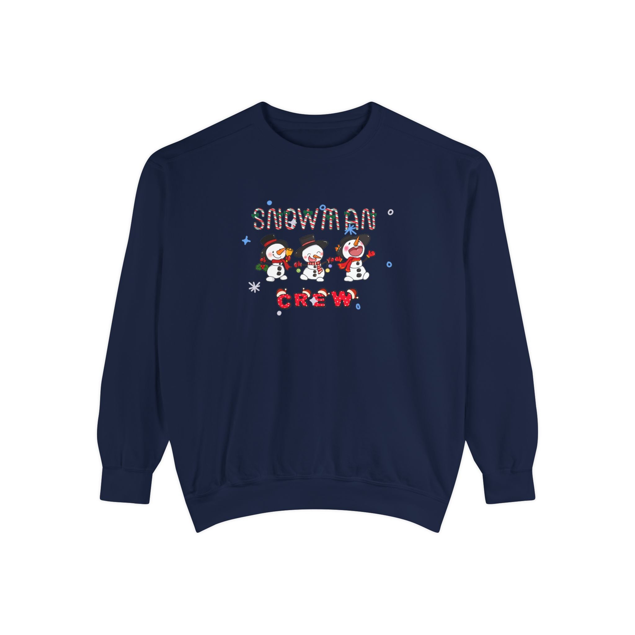 Snowman Crew Unisex Garment-Dyed Sweatshirt