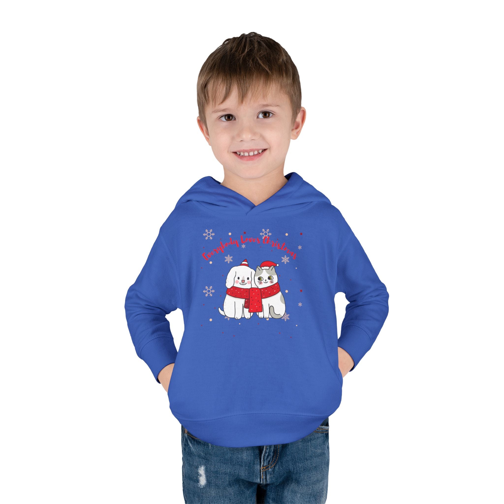 Everybody Loves Christmas Toddler Pullover Fleece Hoodie