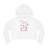 Meow Valentine's Day Women’s Cropped Hooded Sweatshirt