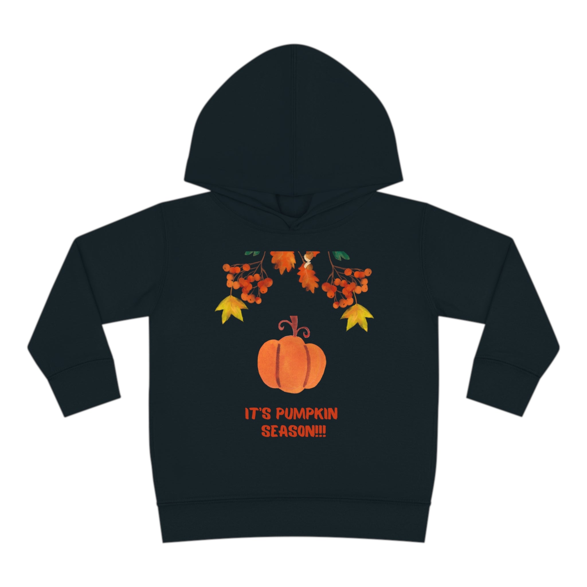 Pumpkin Season Toddler Pullover Fleece Hoodie