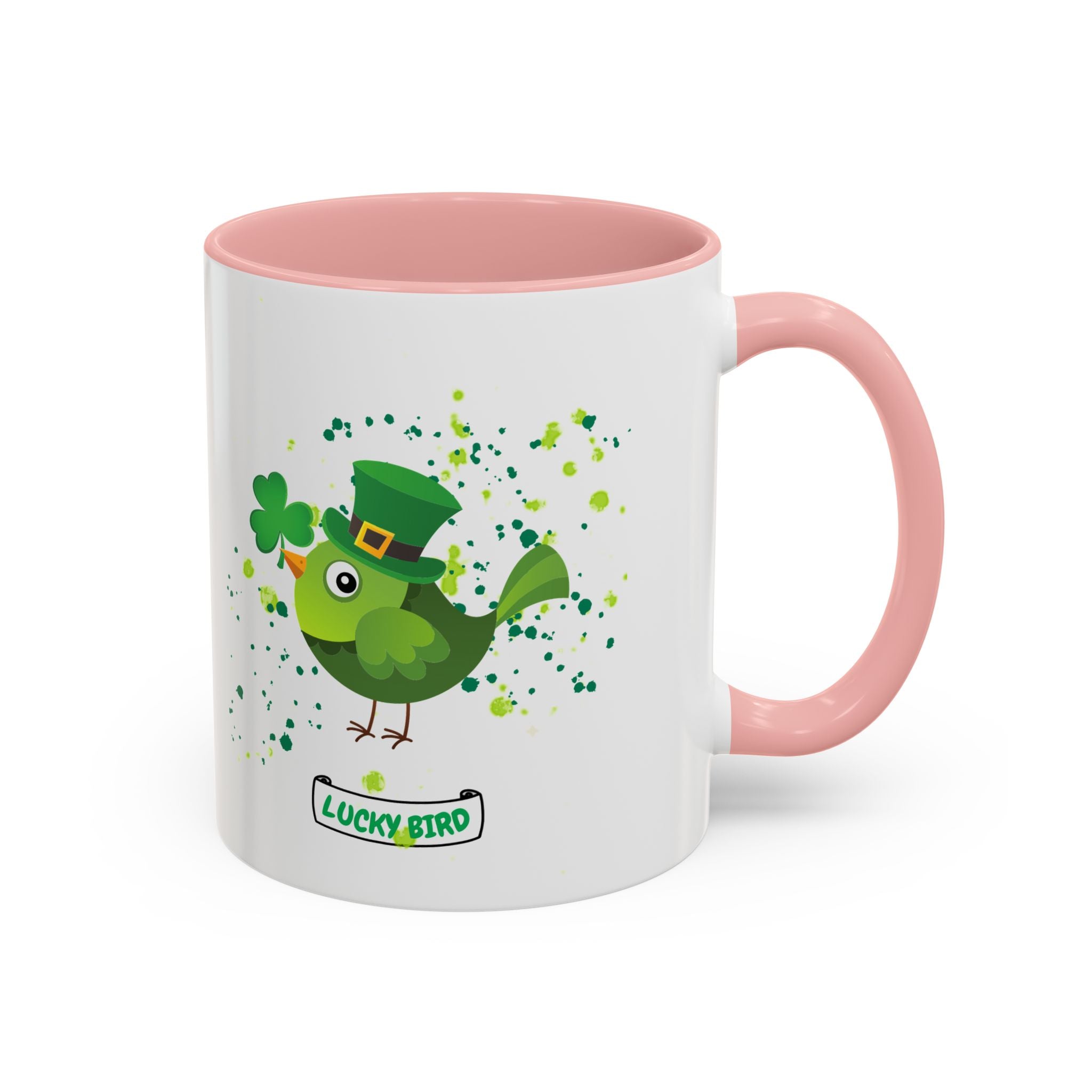 Lucky Bird St. Patrick's Day Coffee Mug - Green Accent 11/15oz