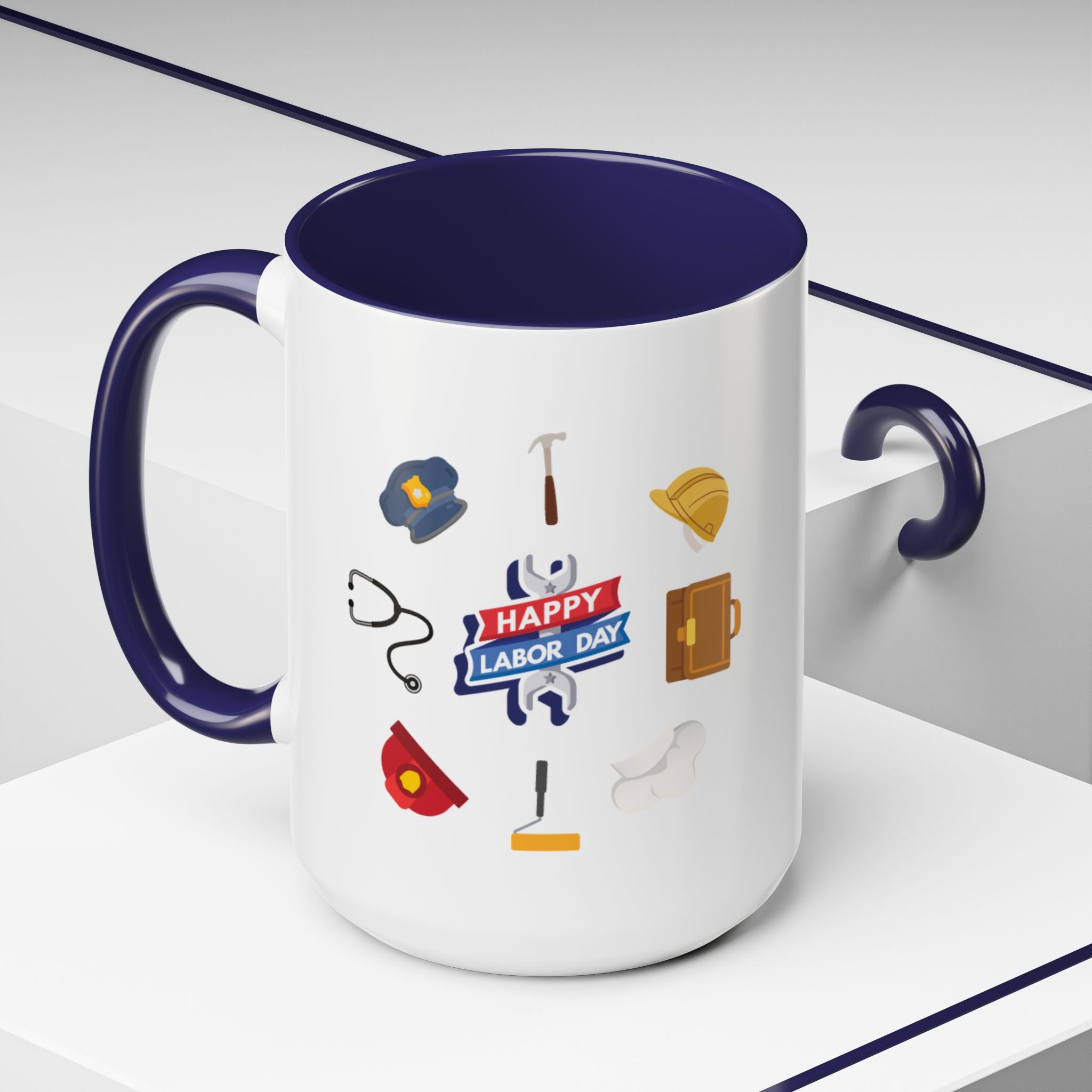 Happy Labor Day Wishes Accent Coffee Mug (11, 15oz)