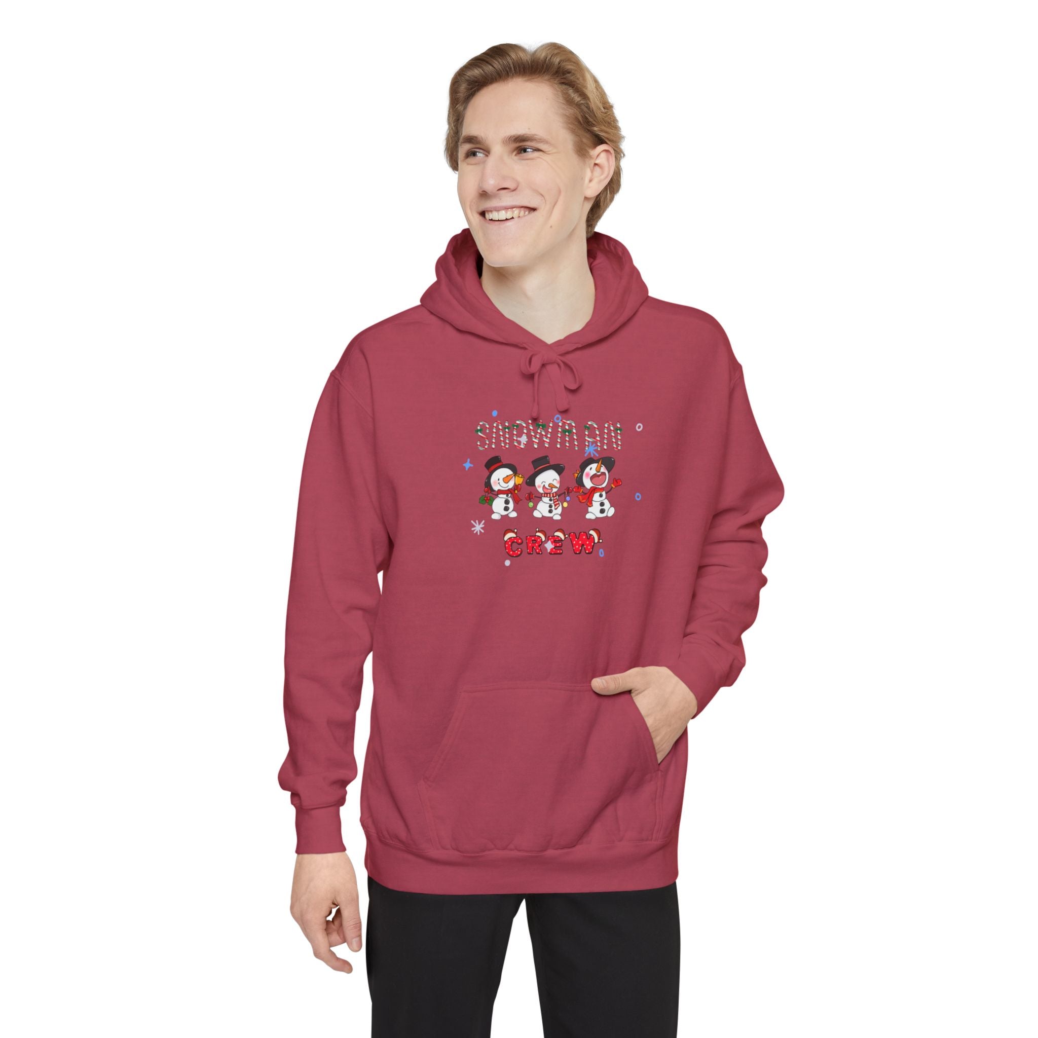 Snowman Crew Unisex Garment-Dyed Hoodie