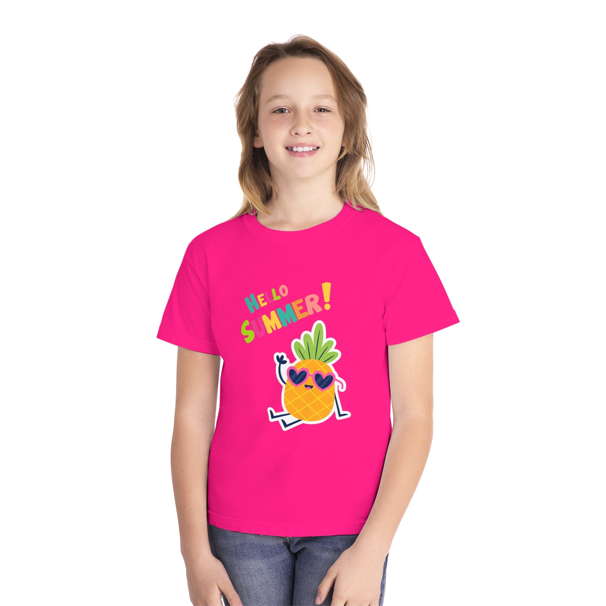 Hello Pineapple Summer Youth Midweight Tee